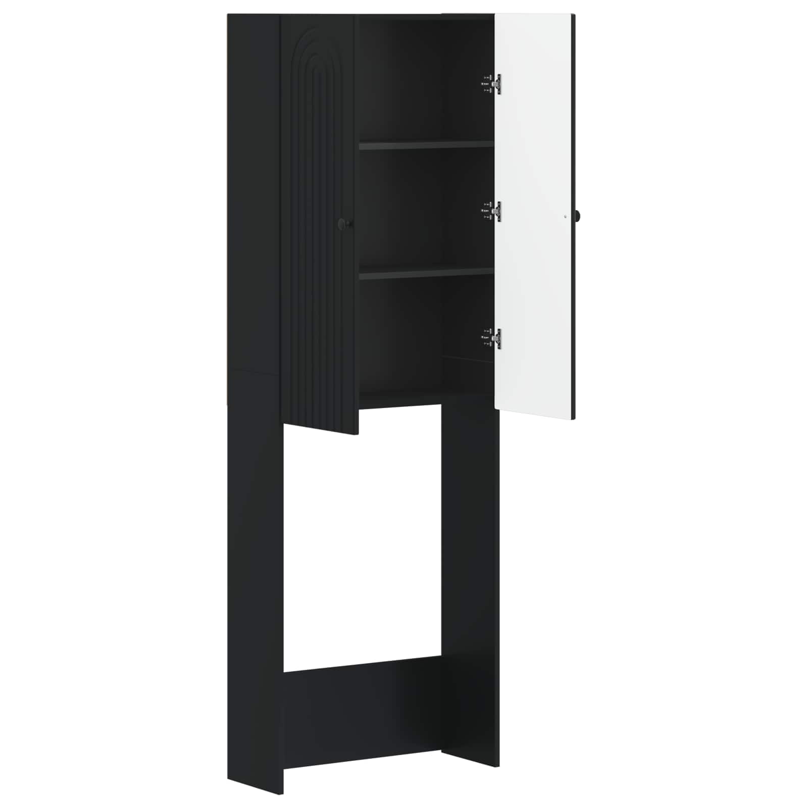 vidaXL Toiletkast ALKMAAR Wit 66 x 25,5 x 190 cm Bewerkt hout