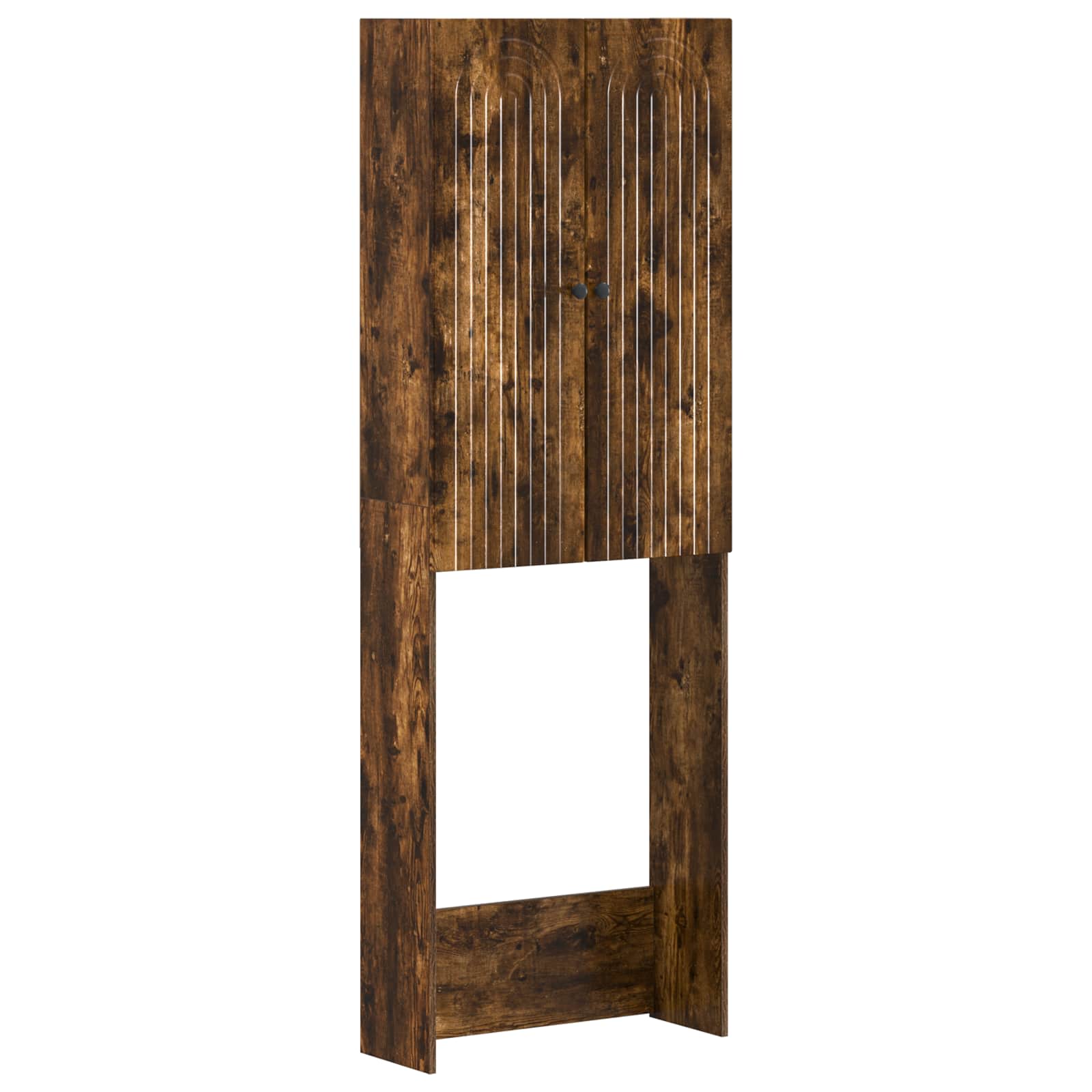 vidaXL Toiletkast ALKMAAR Wit 66 x 25,5 x 190 cm Bewerkt hout