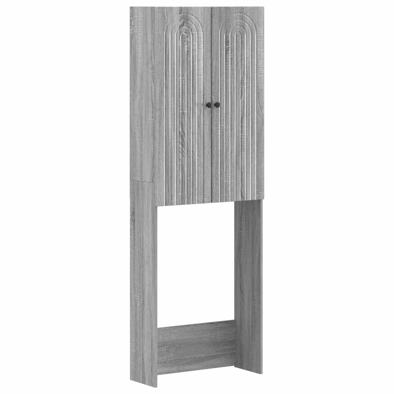 vidaXL Toiletkast ALKMAAR Wit 66 x 25,5 x 190 cm Bewerkt hout