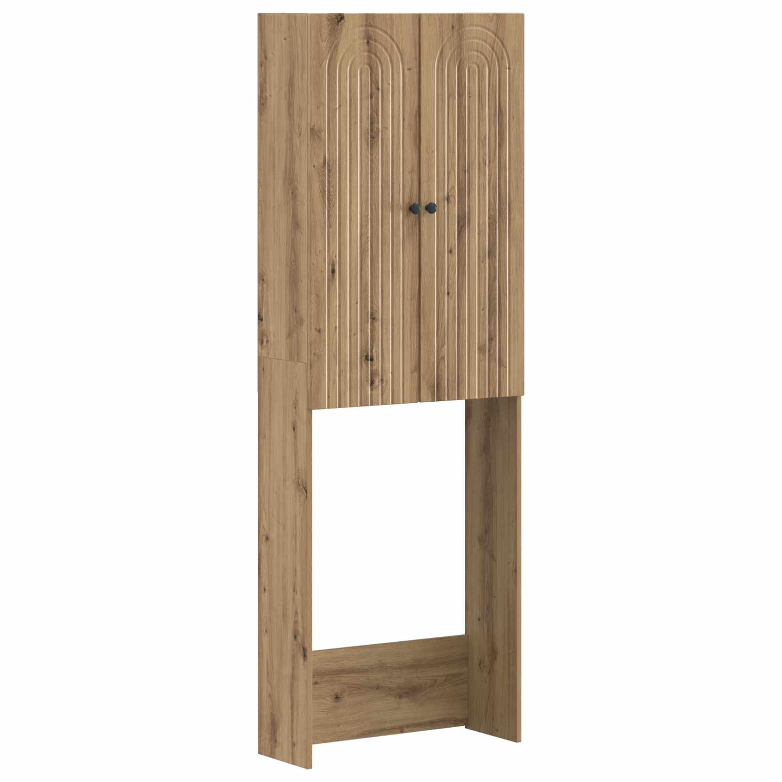 vidaXL Toiletkast ALKMAAR Wit 66 x 25,5 x 190 cm Bewerkt hout