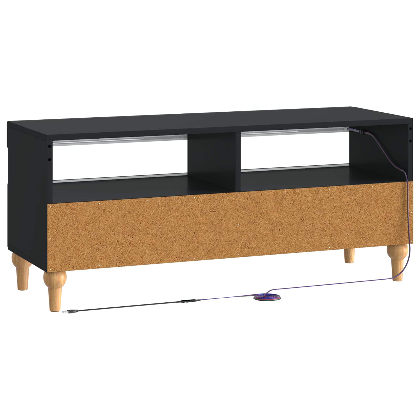 vidaXL LED tv-meubel Wit Bewerkt hout