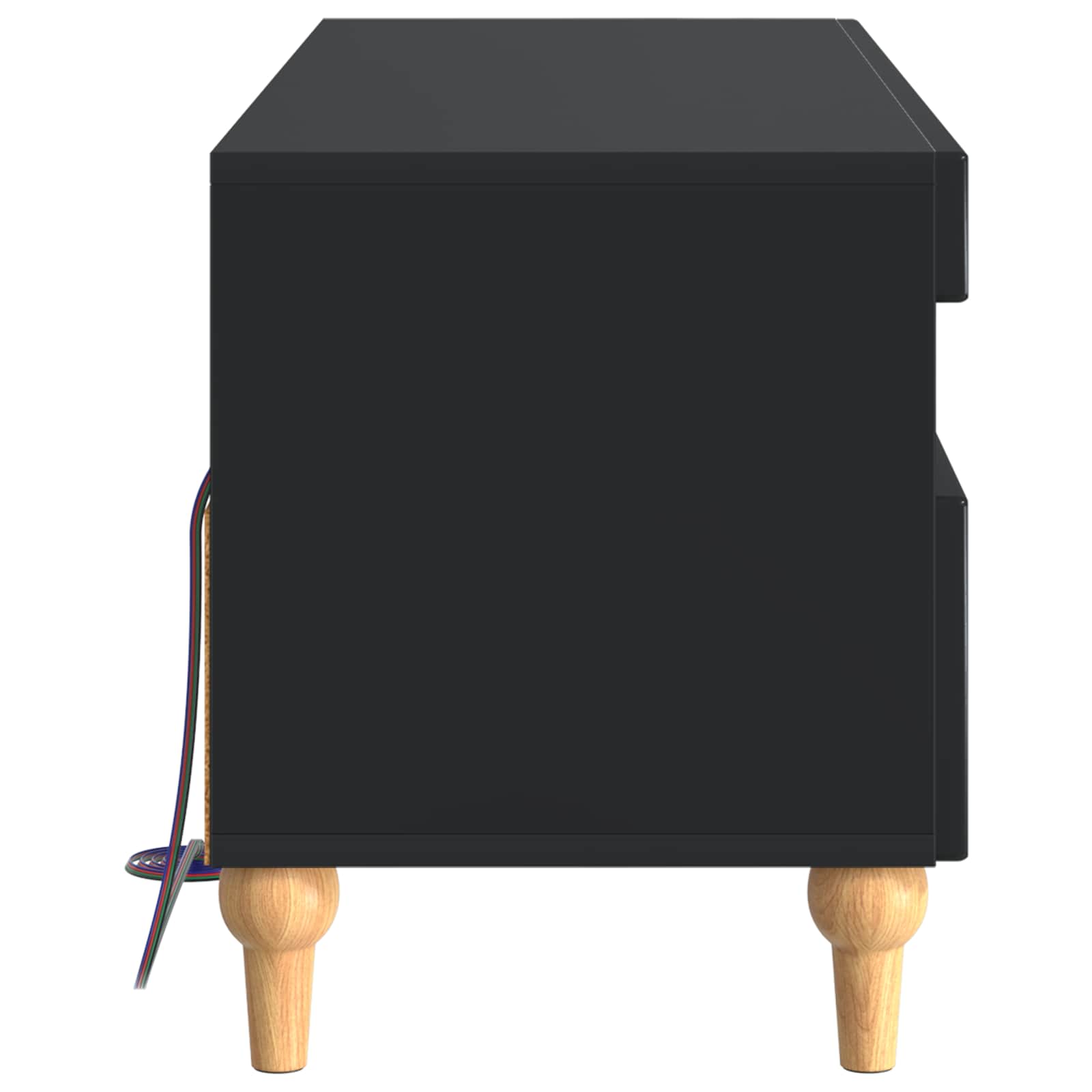 vidaXL LED tv-meubel Wit Bewerkt hout