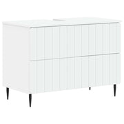 vidaXL Badkamer wastafelkast ZWOLLE Wit 82 x 41 x 58,5 cm Bewerkt hout