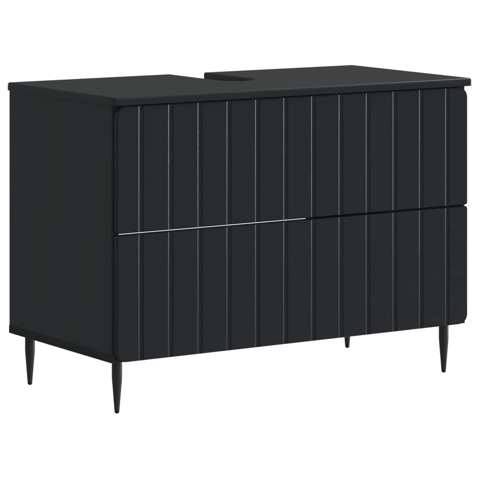 vidaXL Badkamer wastafelkast ZWOLLE Wit 82 x 41 x 58,5 cm Bewerkt hout