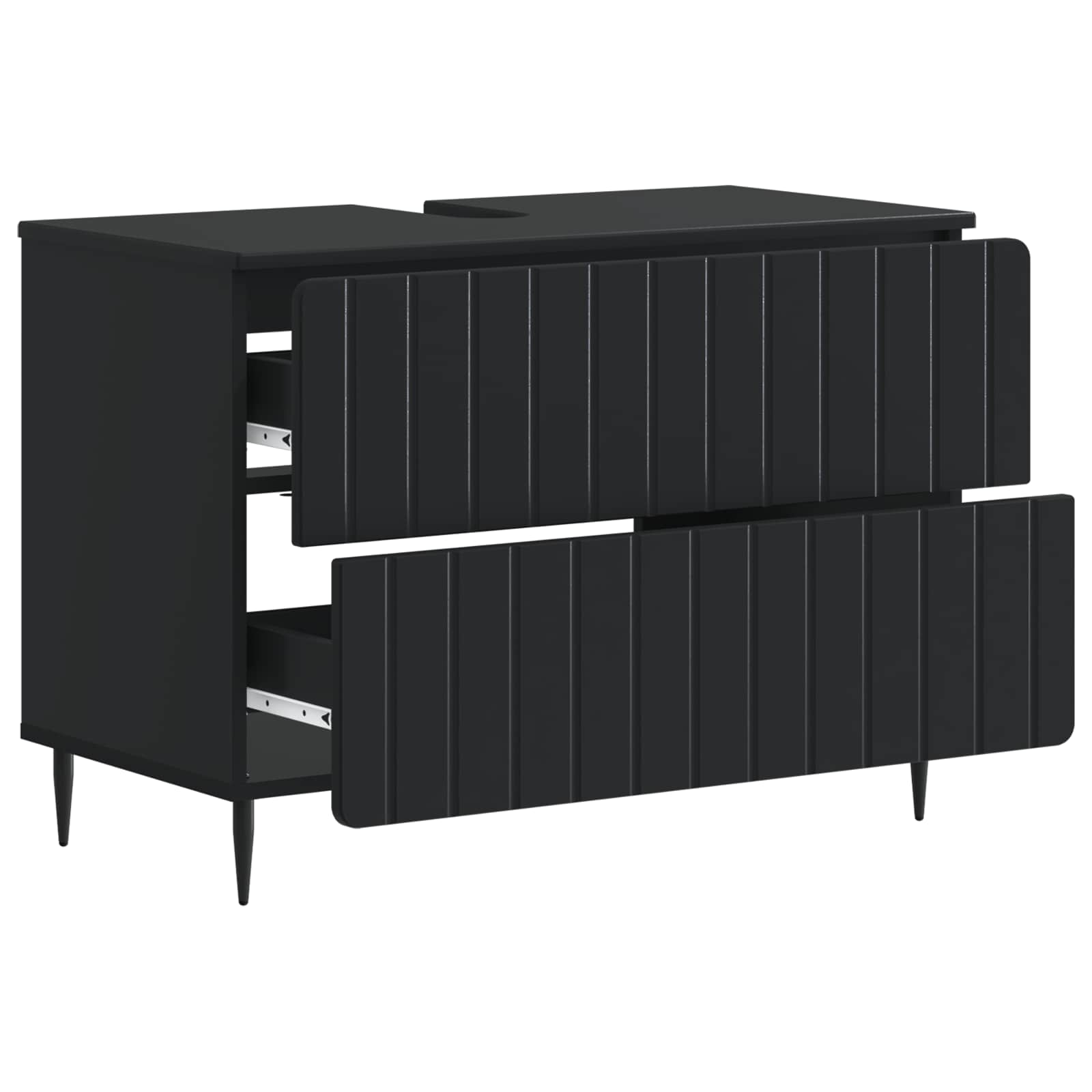 vidaXL Badkamer wastafelkast ZWOLLE Wit 82 x 41 x 58,5 cm Bewerkt hout