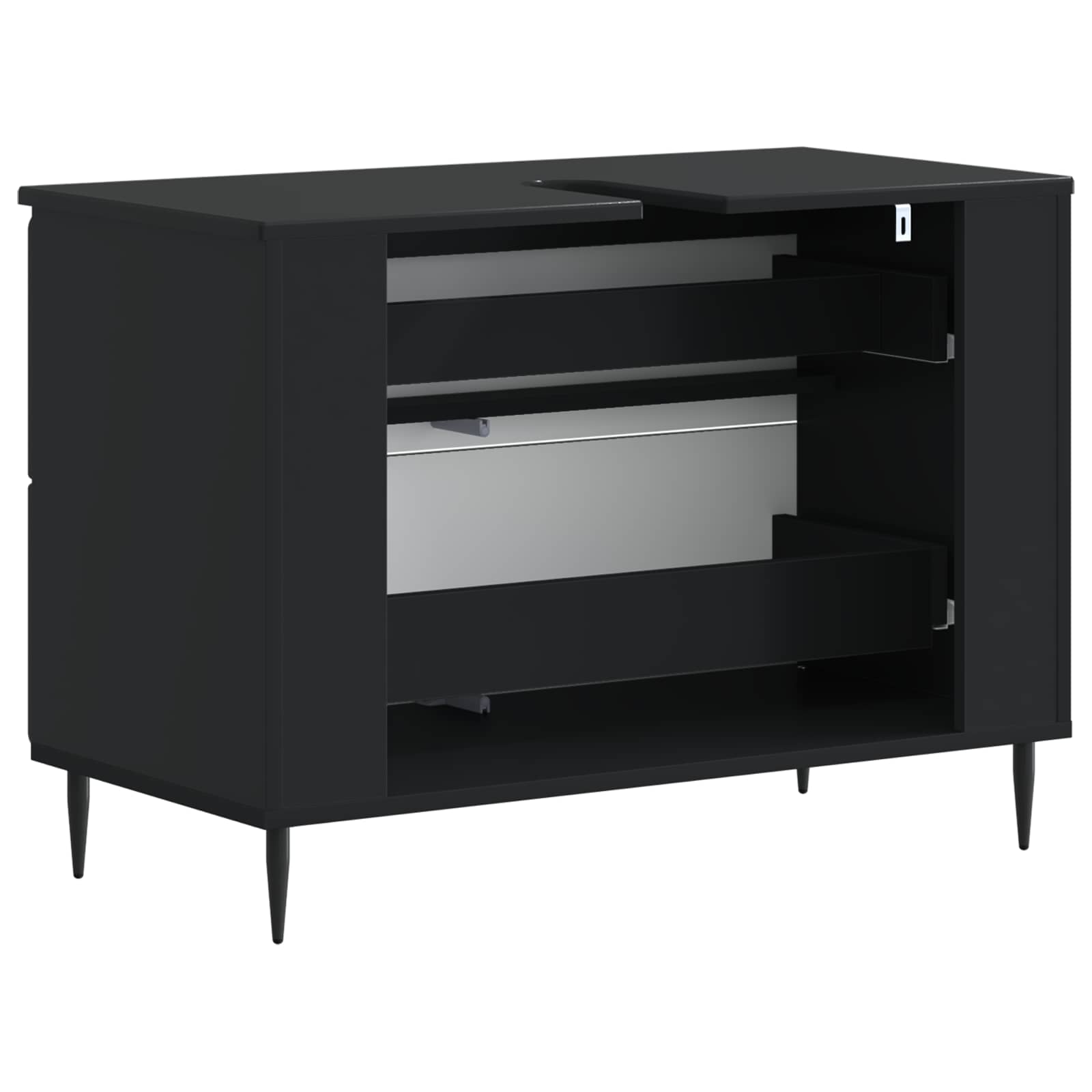 vidaXL Badkamer wastafelkast ZWOLLE Wit 82 x 41 x 58,5 cm Bewerkt hout