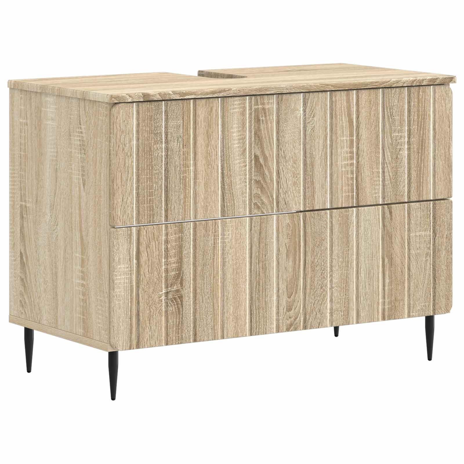 vidaXL Badkamer wastafelkast ZWOLLE Wit 82 x 41 x 58,5 cm Bewerkt hout