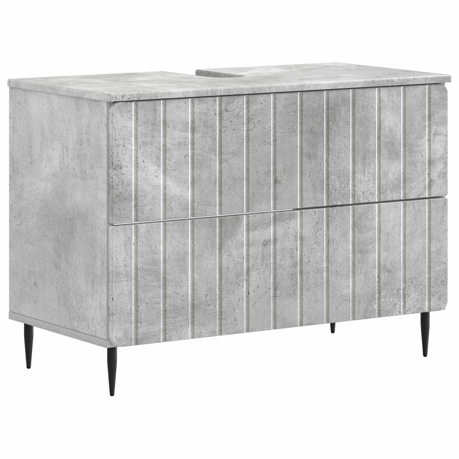 vidaXL Badkamer wastafelkast ZWOLLE Wit 82 x 41 x 58,5 cm Bewerkt hout