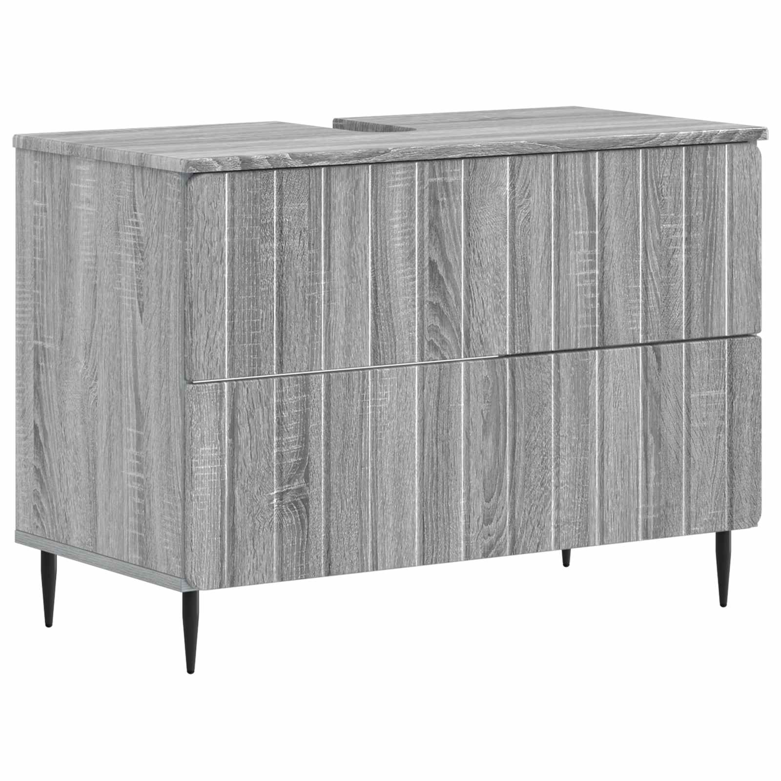vidaXL Badkamer wastafelkast ZWOLLE Wit 82 x 41 x 58,5 cm Bewerkt hout