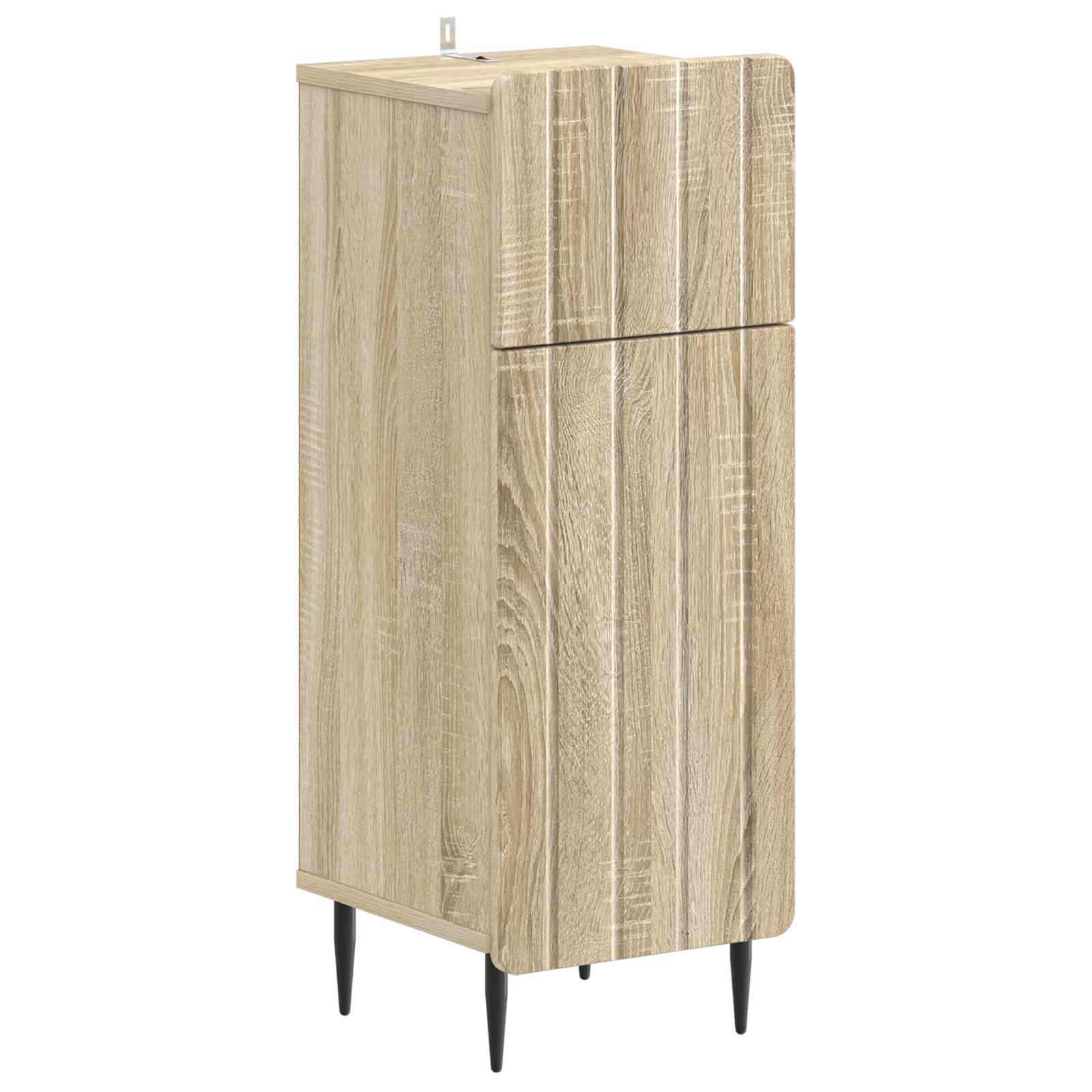 vidaXL Badkamer Opbergkast ZWOLLE Wit 30 x 31 x 79,5 cm Bewerkt hout