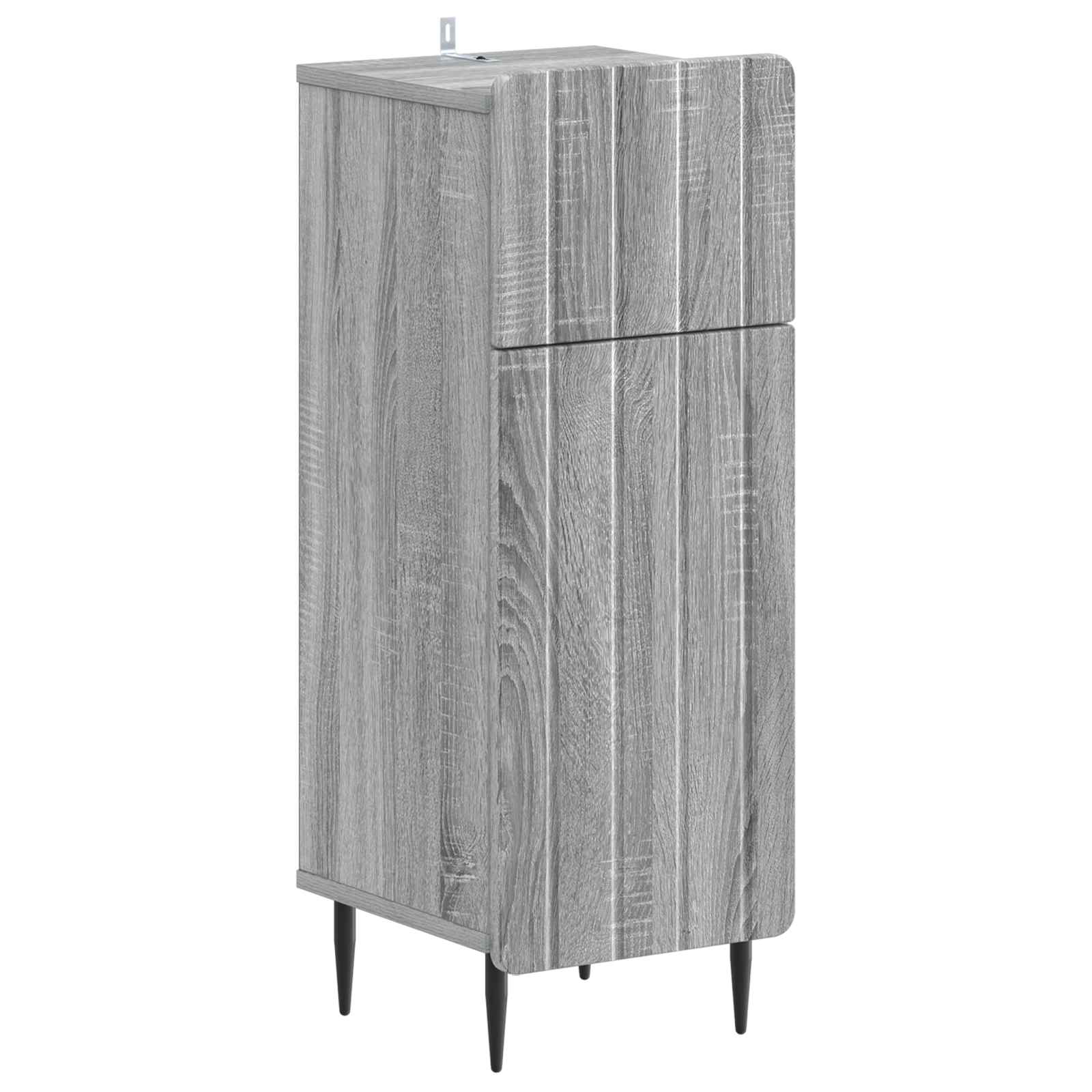 vidaXL Badkamer Opbergkast ZWOLLE Wit 30 x 31 x 79,5 cm Bewerkt hout