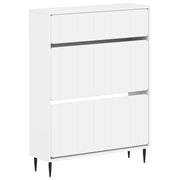 vidaXL Schoenenkast ZWOLLE 78 x 24 x 103 cm Bewerkt hout Wit