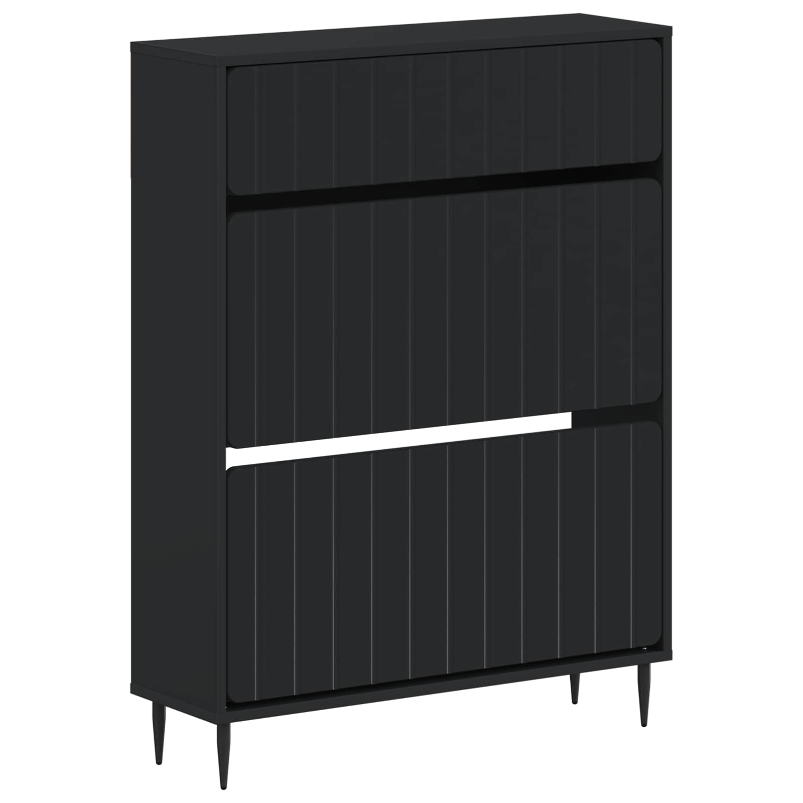 vidaXL Schoenenkast ZWOLLE 78 x 24 x 103 cm Bewerkt hout Wit