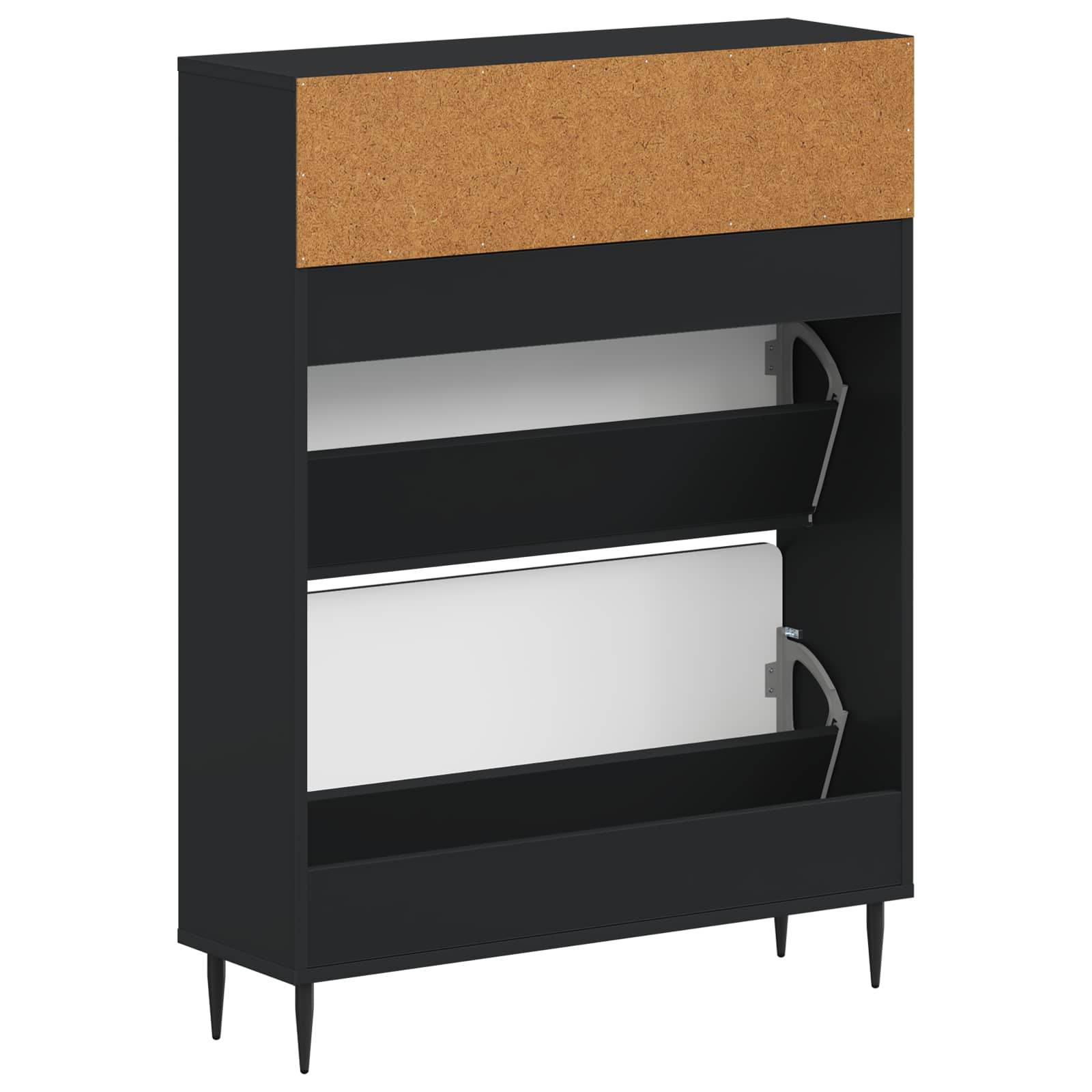 vidaXL Schoenenkast ZWOLLE 78 x 24 x 103 cm Bewerkt hout Wit