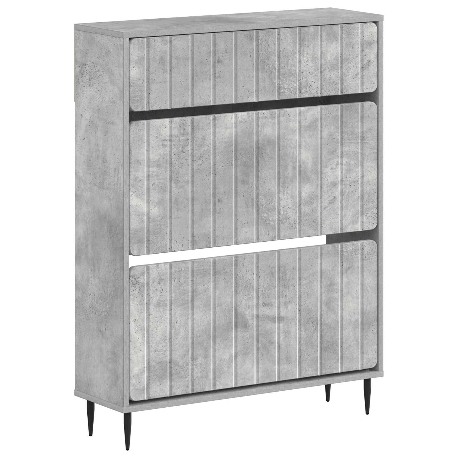 vidaXL Schoenenkast ZWOLLE 78 x 24 x 103 cm Bewerkt hout Wit