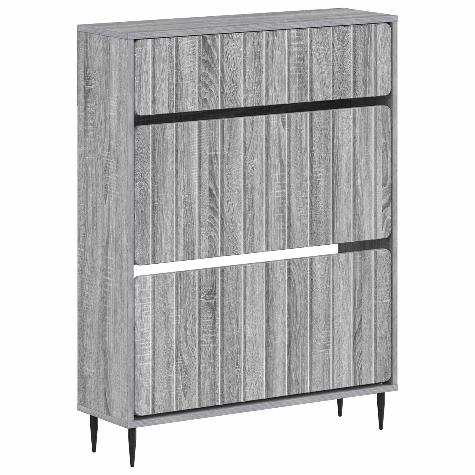 vidaXL Schoenenkast ZWOLLE 78 x 24 x 103 cm Bewerkt hout Wit