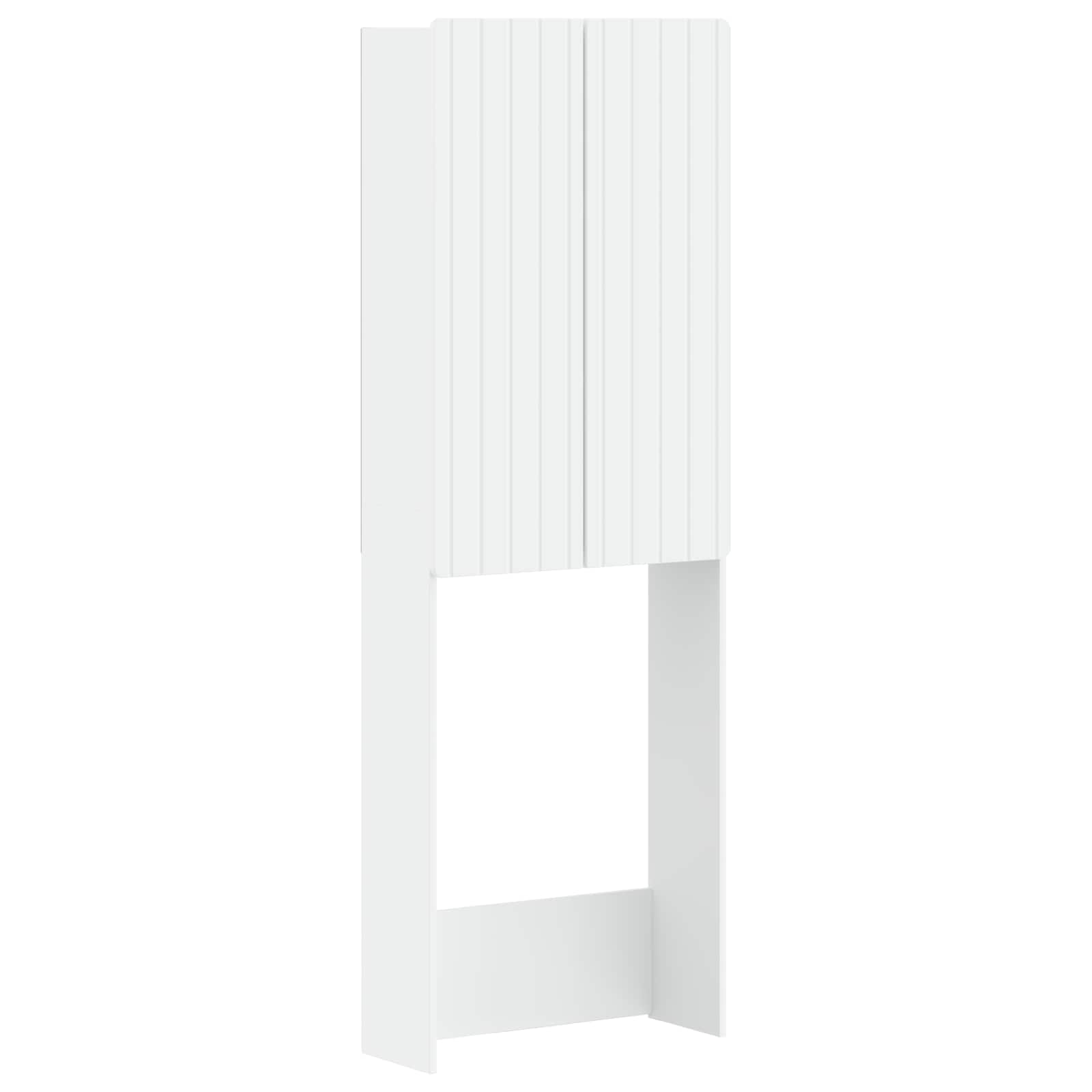 vidaXL Toiletkast ZWOLLE Wit 66 x 25,5 x 190 cm Bewerkt hout