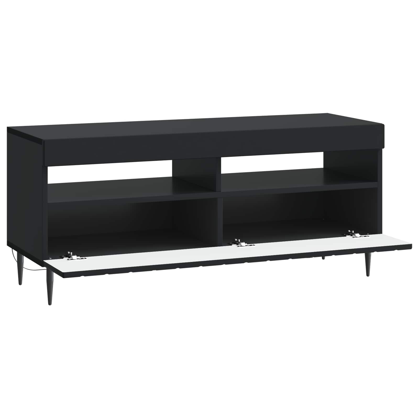 vidaXL LED tv-meubel Wit Bewerkt hout
