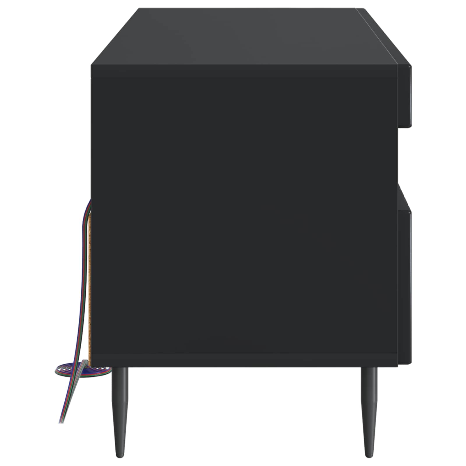 vidaXL LED tv-meubel Wit Bewerkt hout
