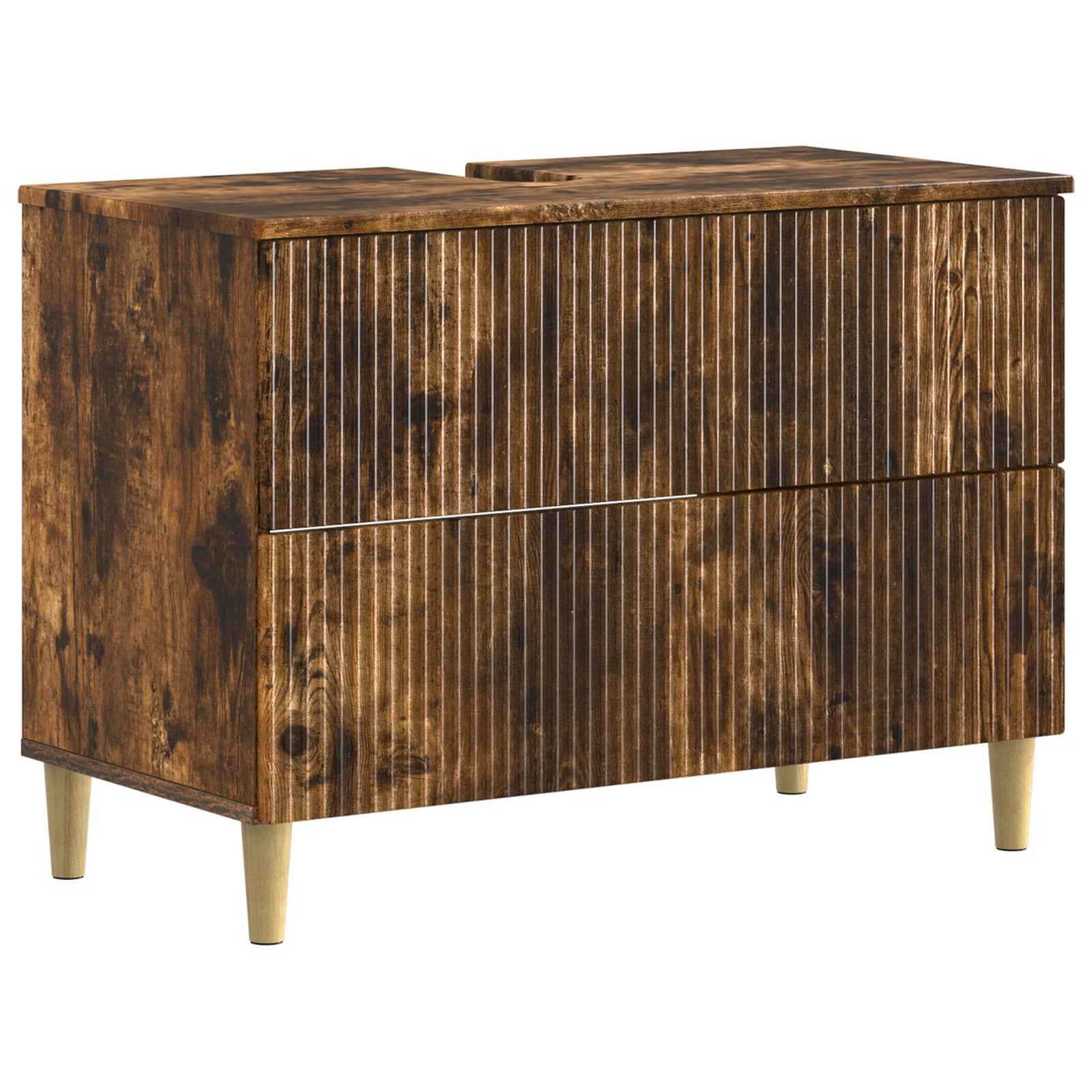 vidaXL Badkamer wastafelkast ARNHEM Wit 82 x 41 x 59 cm Bewerkt hout