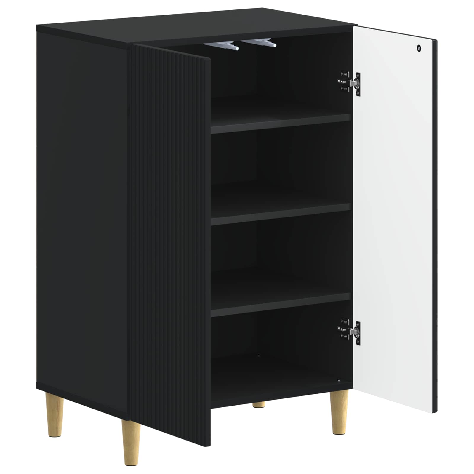 vidaXL Schoenenkast ARNHEM 59,5 x 39,5 x 90 cm Bewerkt hout Wit