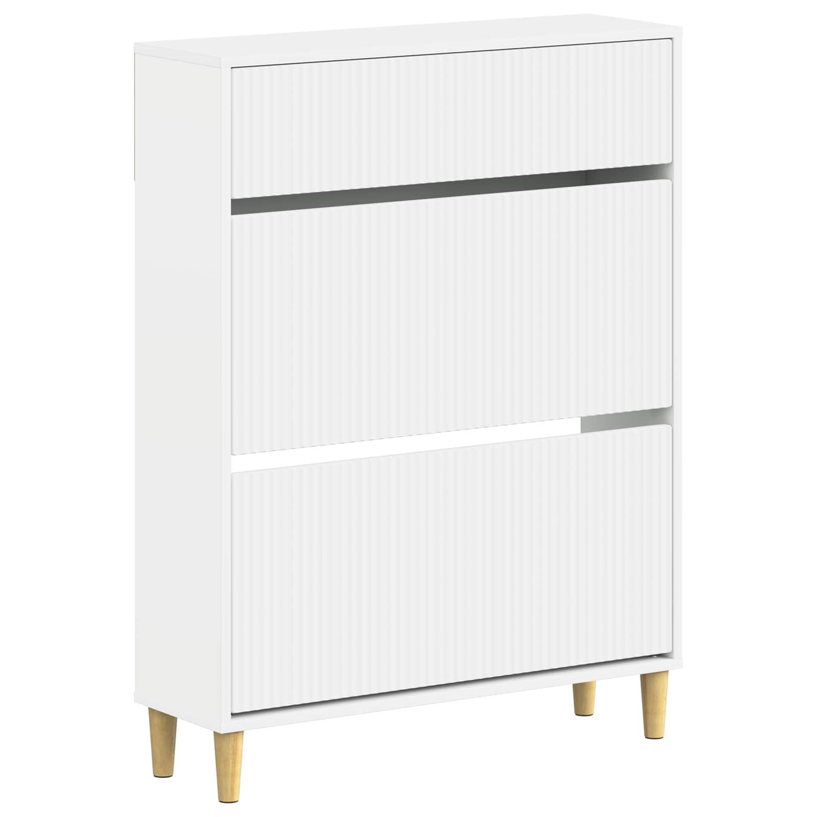 vidaXL Schoenenkast ARNHEM 78 x 24 x 103 cm Bewerkt hout Wit