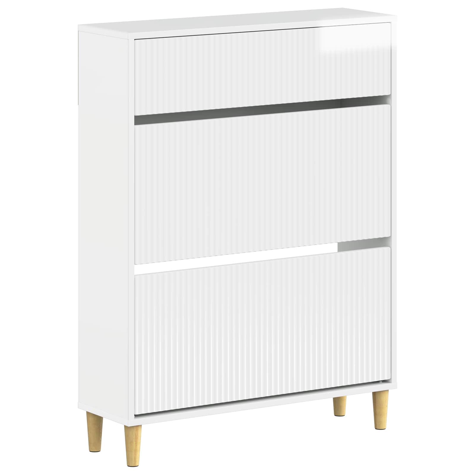 vidaXL Schoenenkast ARNHEM 78 x 24 x 103 cm Bewerkt hout Wit