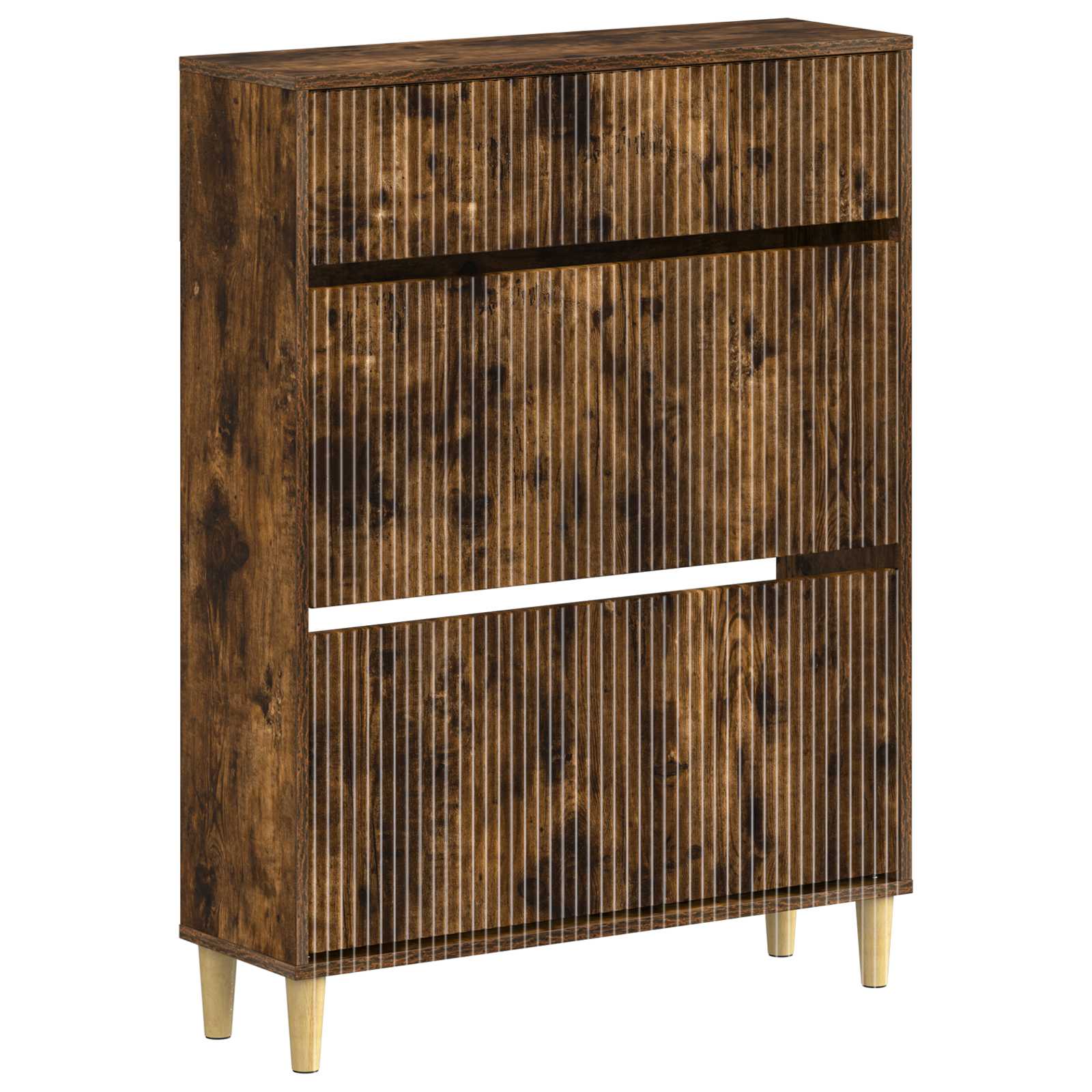 vidaXL Schoenenkast ARNHEM 78 x 24 x 103 cm Bewerkt hout Wit