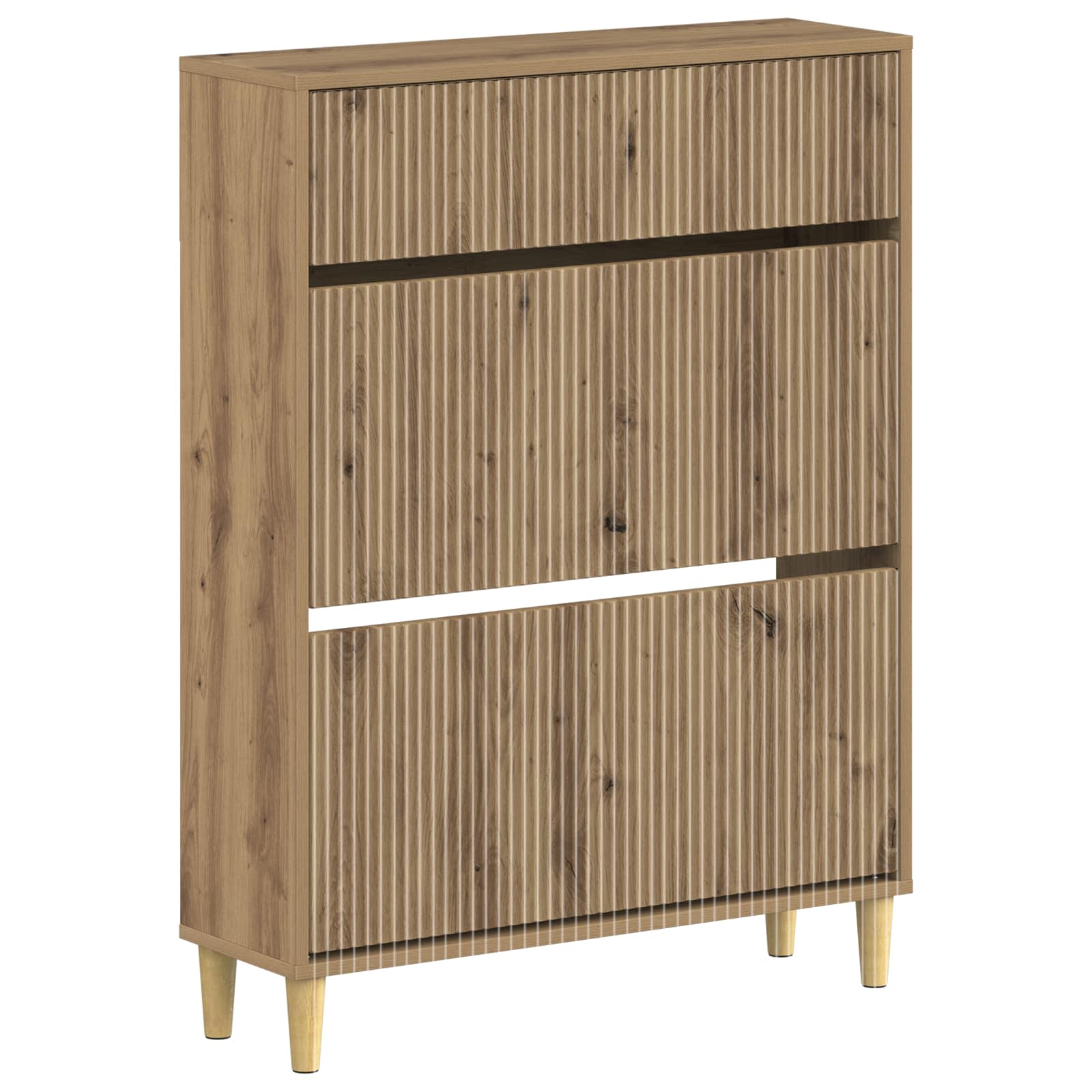 vidaXL Schoenenkast ARNHEM 78 x 24 x 103 cm Bewerkt hout Wit