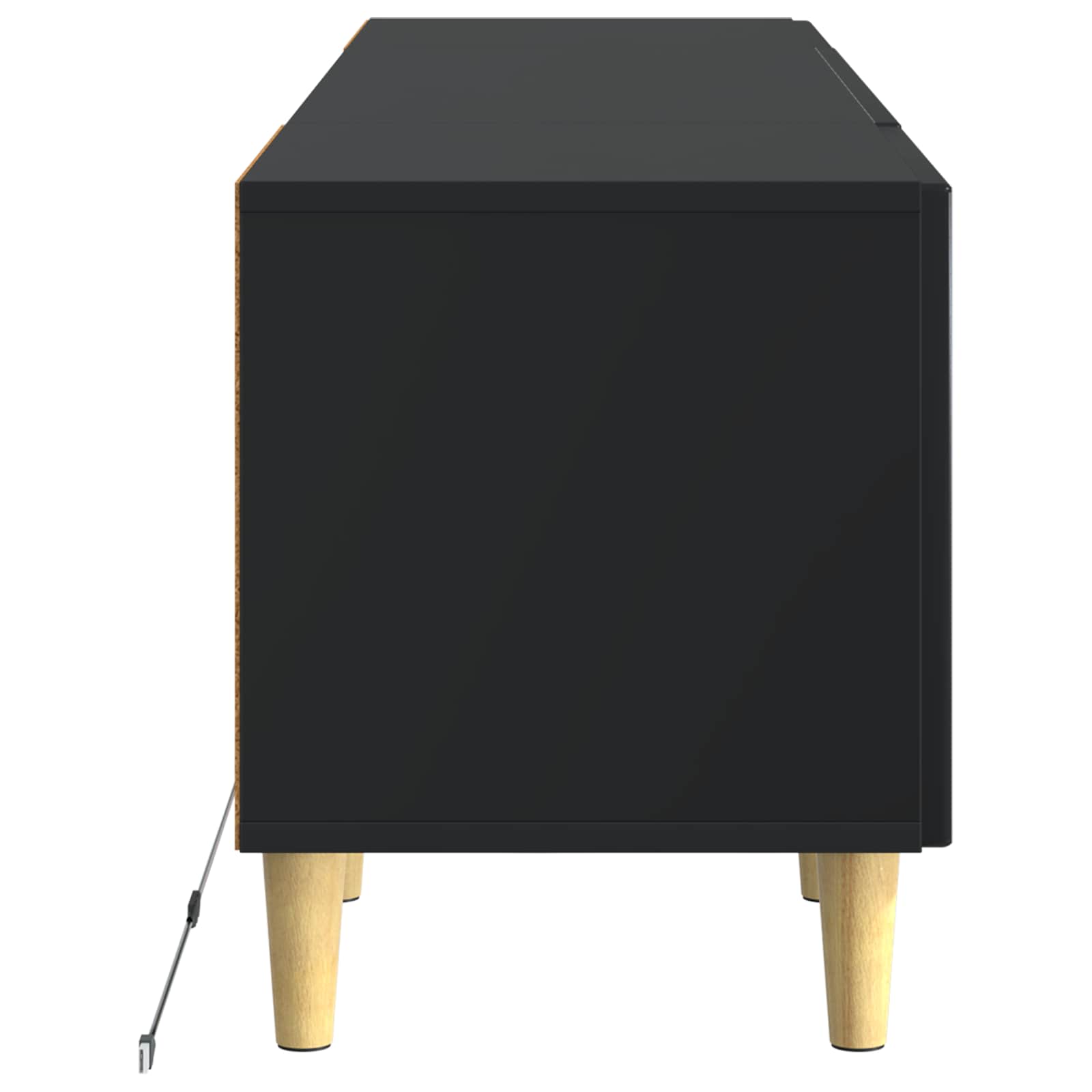 vidaXL LED tv-meubel Wit Bewerkt hout