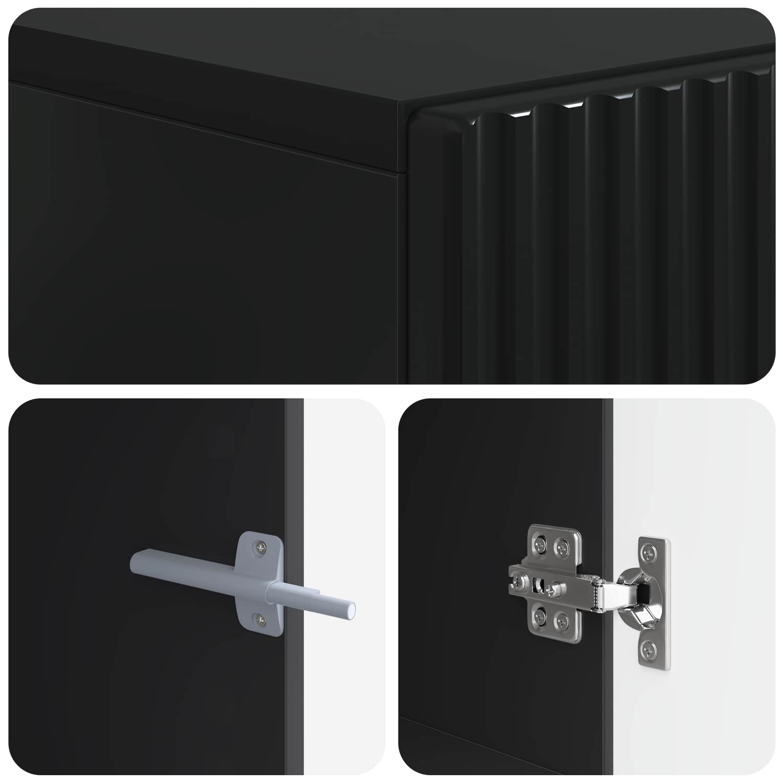 vidaXL LED tv-meubel Wit Bewerkt hout