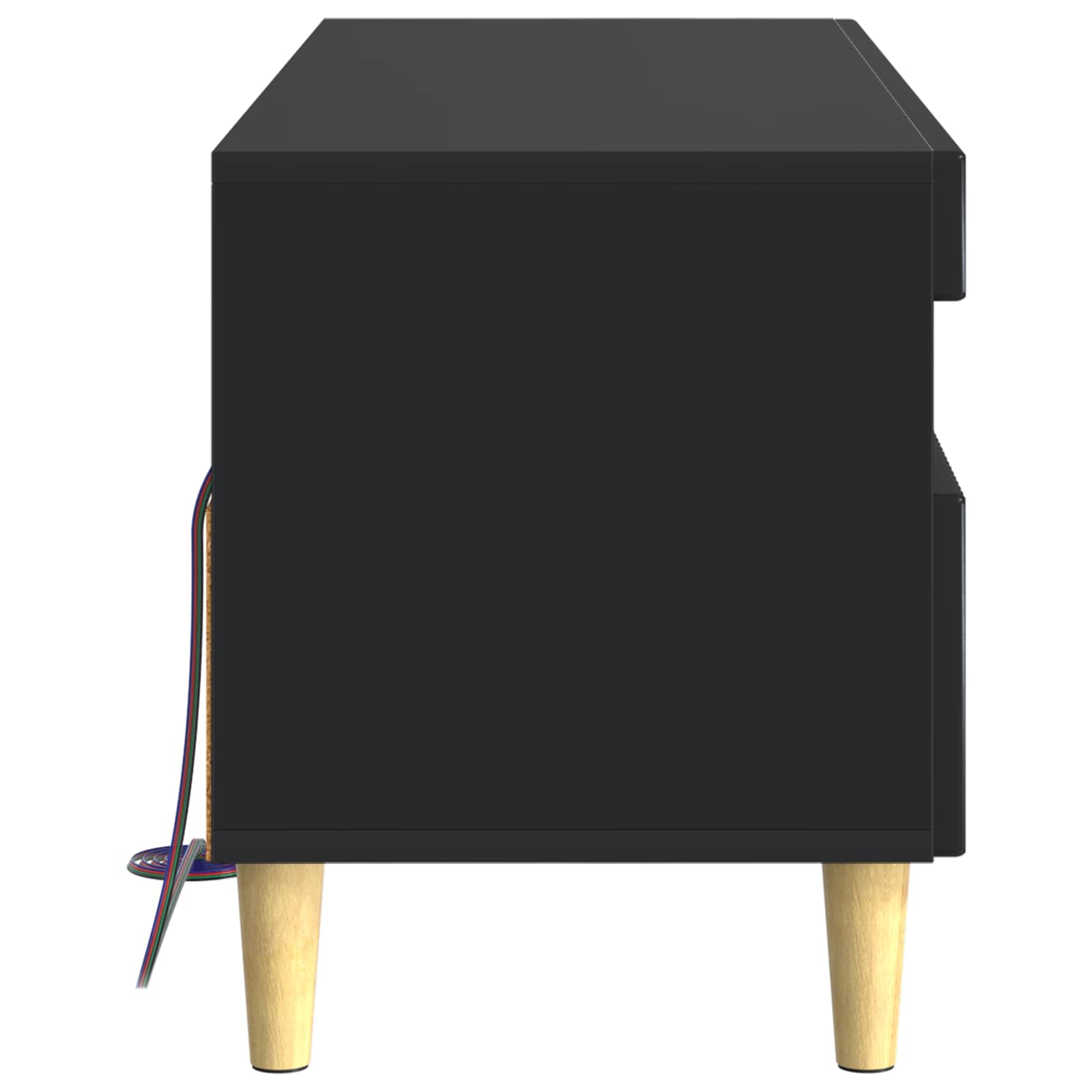 vidaXL LED tv-meubel Wit Bewerkt hout