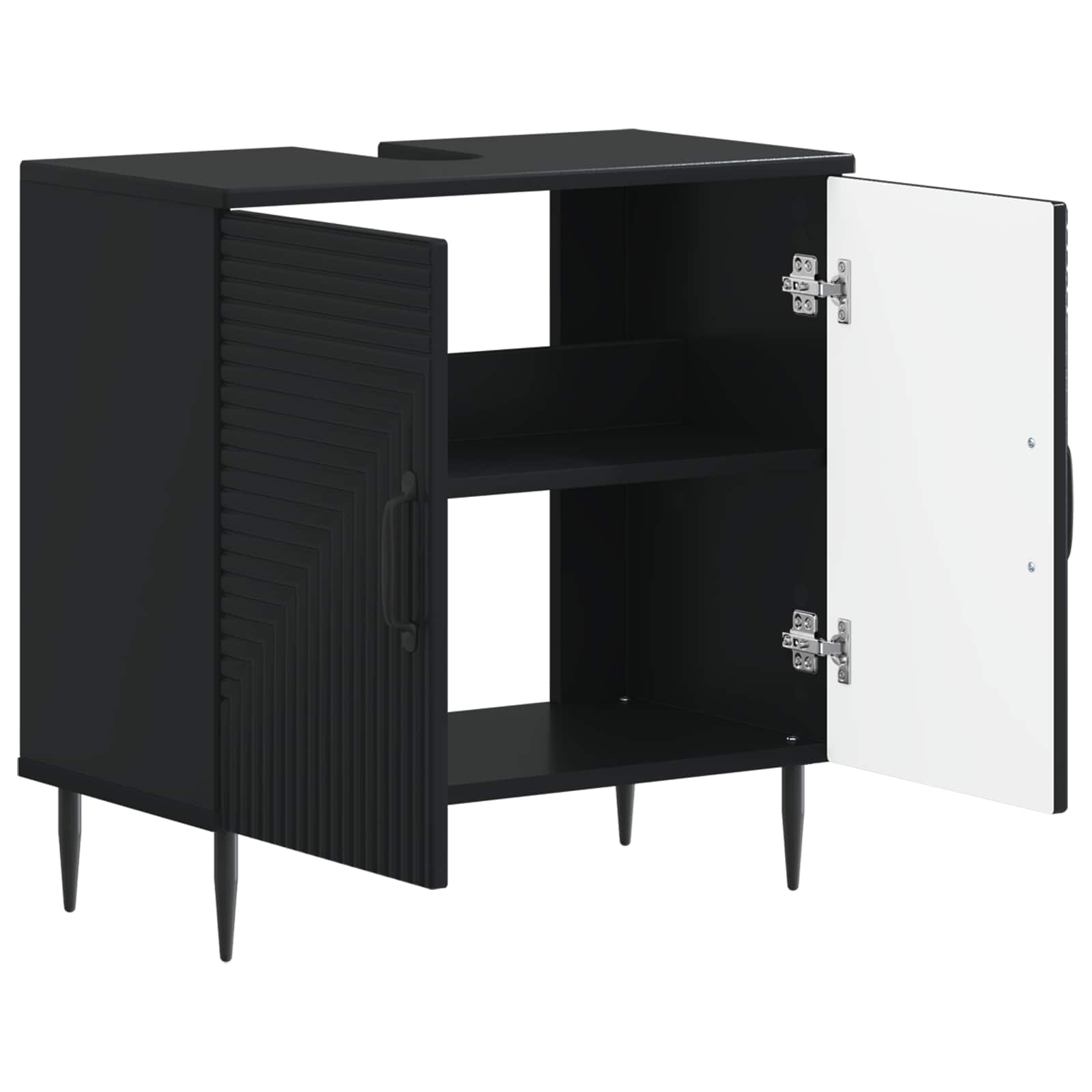 vidaXL Badkamer wastafelkast HAARLEM Wit 59,5 x 31,5 x 59 cm
