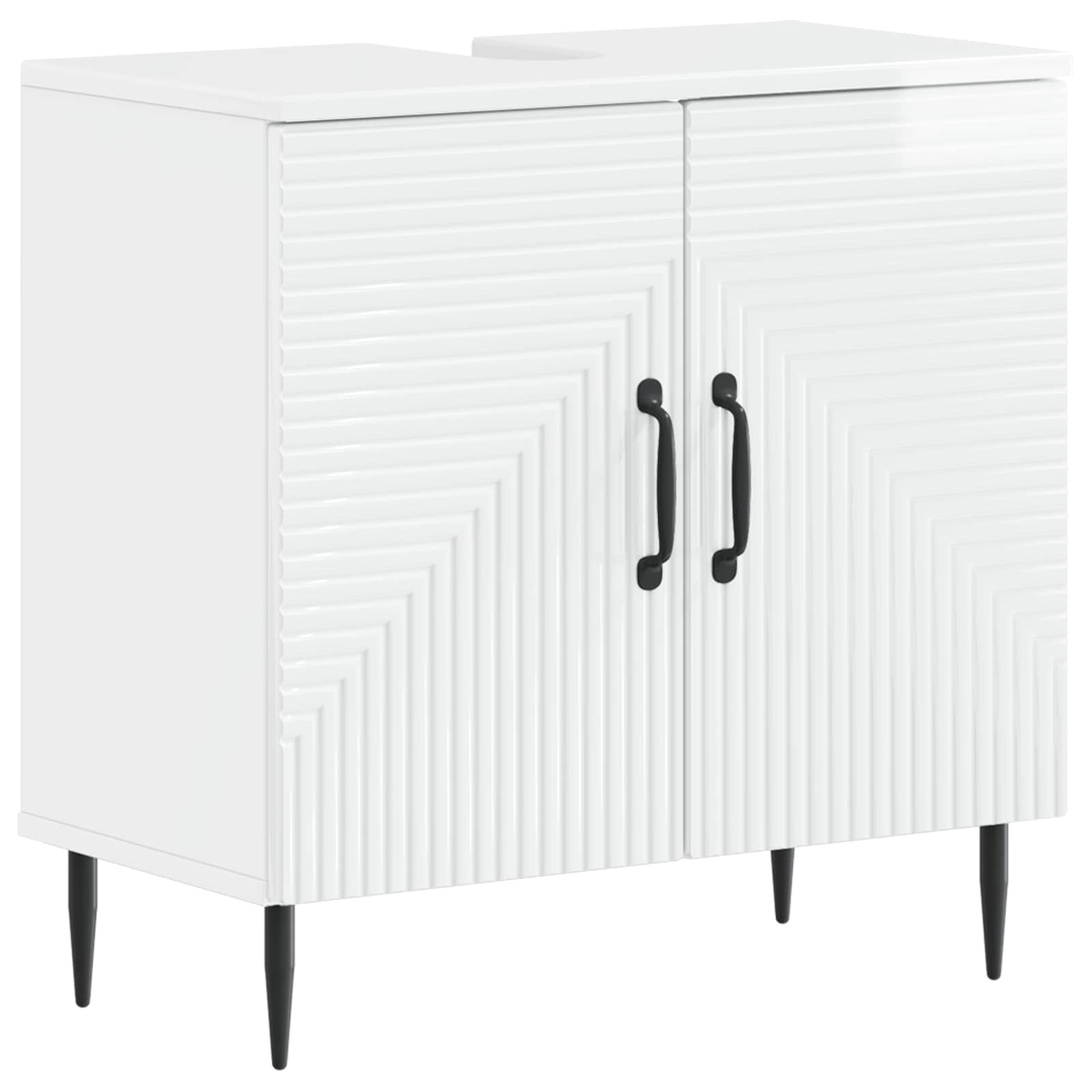 vidaXL Badkamer wastafelkast HAARLEM Wit 59,5 x 31,5 x 59 cm