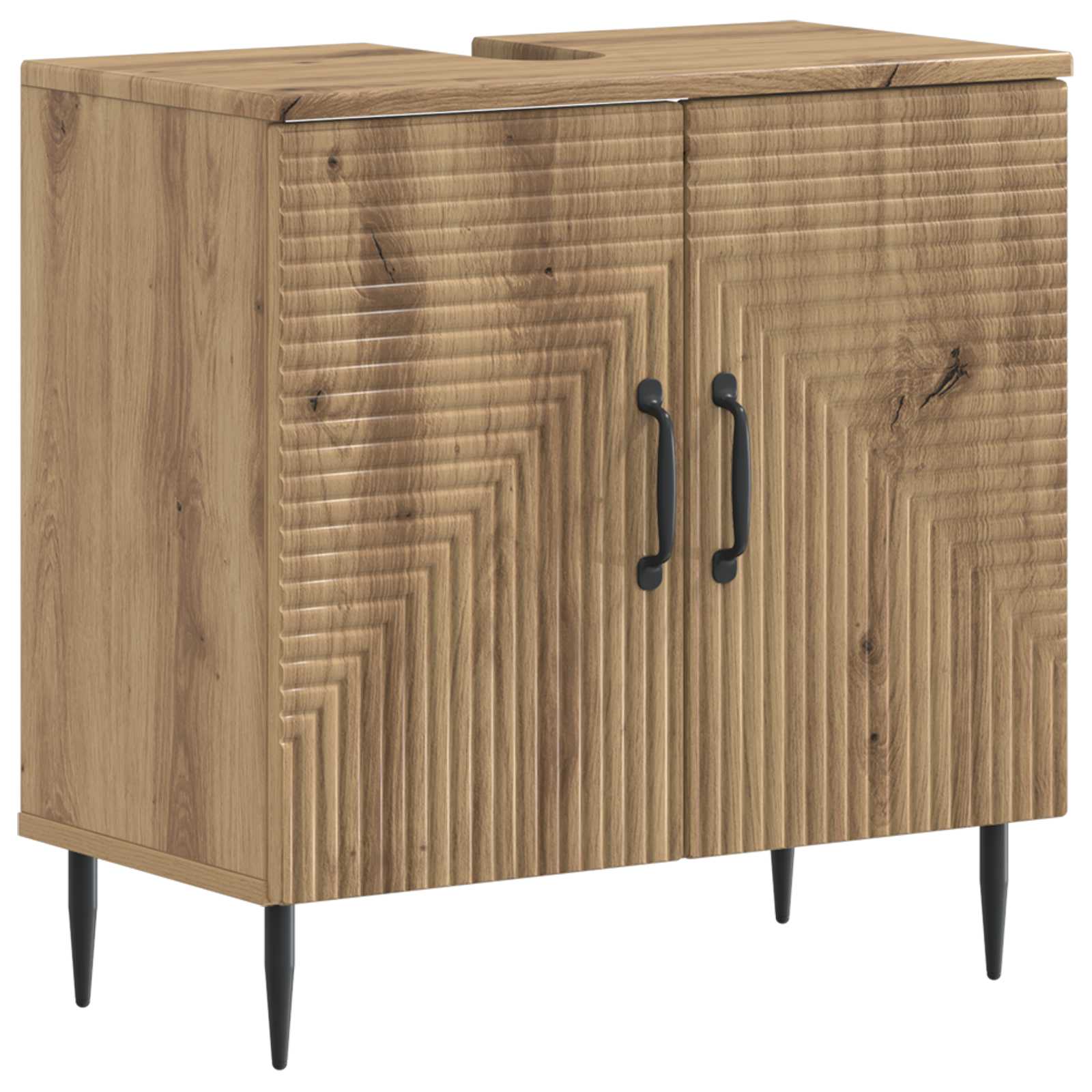 vidaXL Badkamer wastafelkast HAARLEM Wit 59,5 x 31,5 x 59 cm