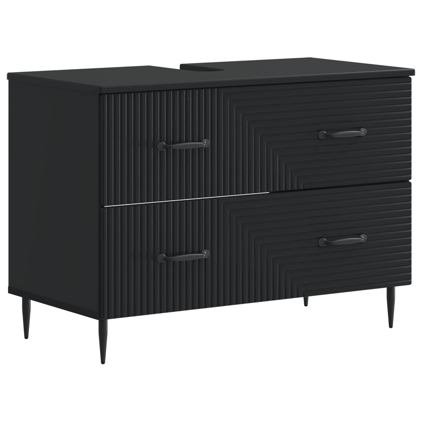 vidaXL Badkamer wastafelkast HAARLEM Wit 82 x 41 x 58,5 cm