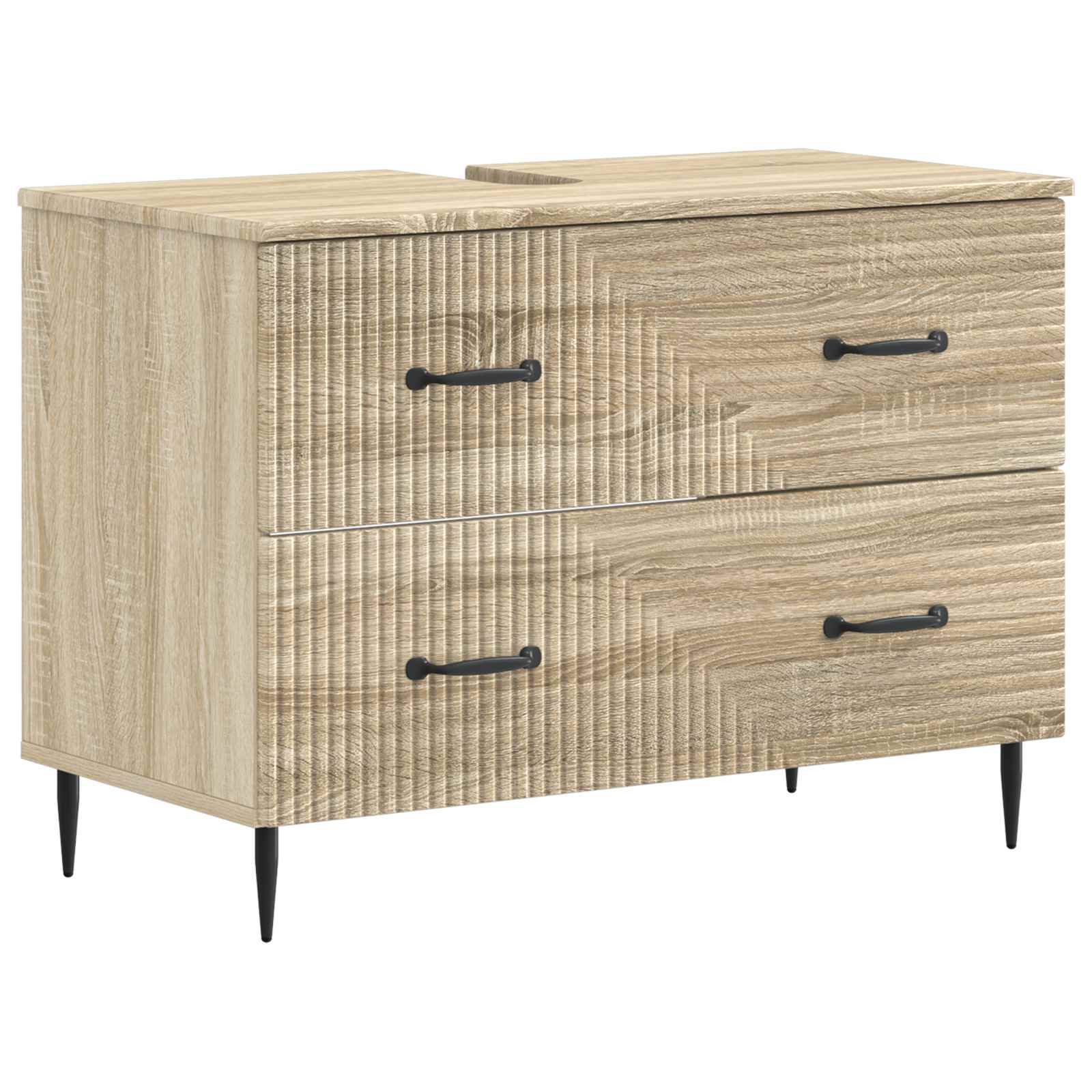 vidaXL Badkamer wastafelkast HAARLEM Wit 82 x 41 x 58,5 cm