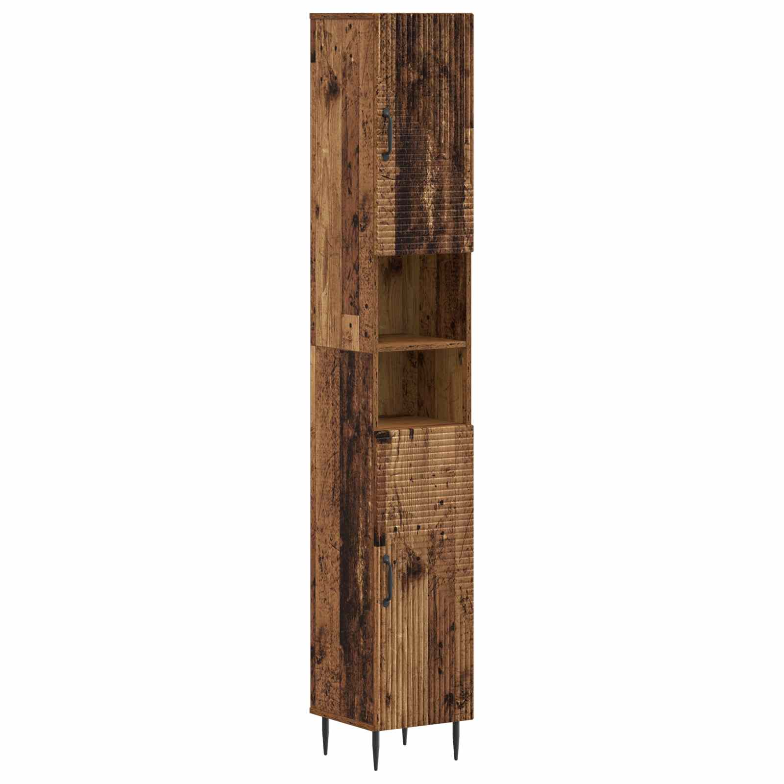 vidaXL Badkamerkast met Open Plank HAARLEM Wit 30 x 31 x 190 cm