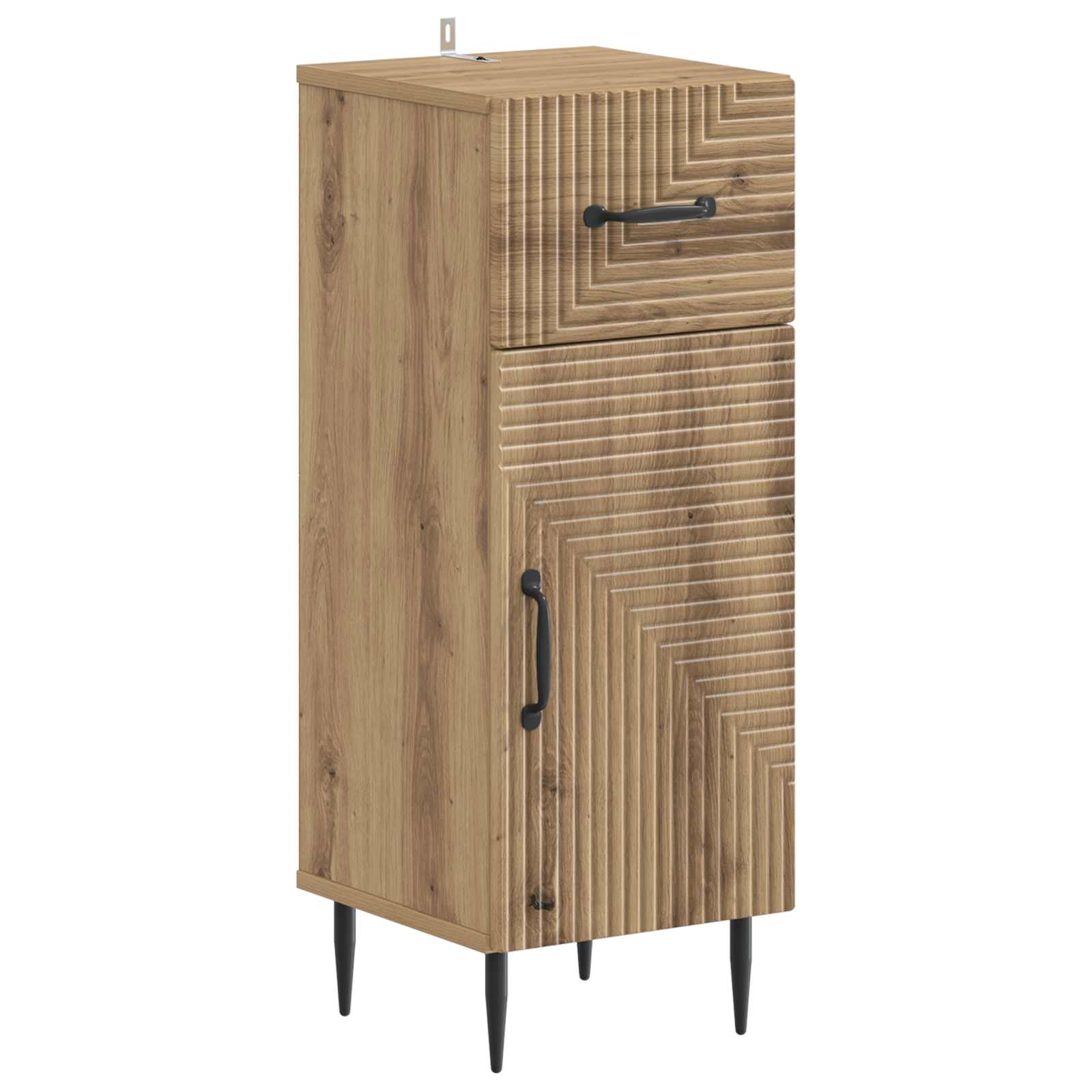 vidaXL Badkamer Opbergkast HAARLEM Wit 30 x 31 x 80 cm Bewerkt hout
