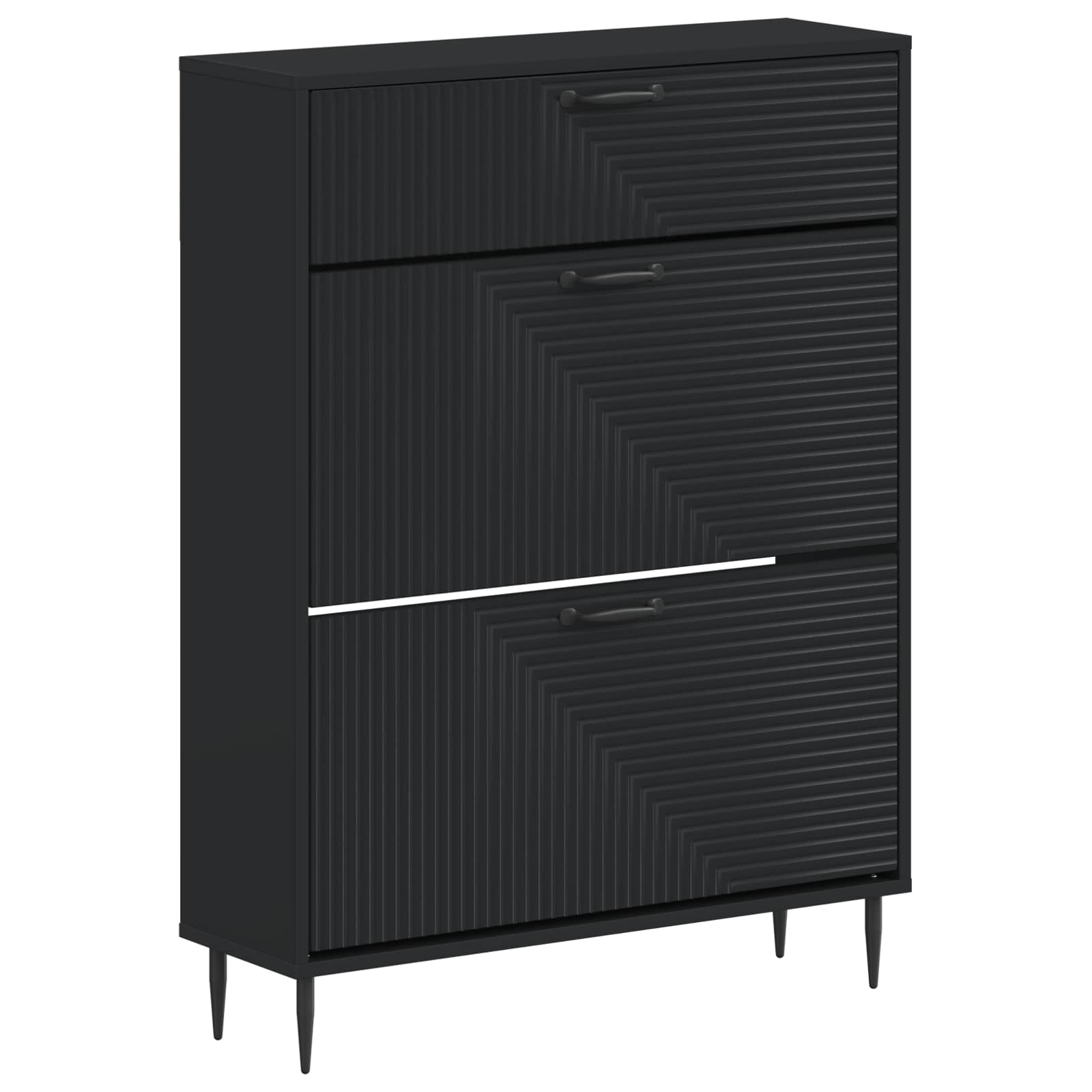vidaXL Schoenenkast HAARLEM 78 x 24 x 103 cm Bewerkt hout Wit
