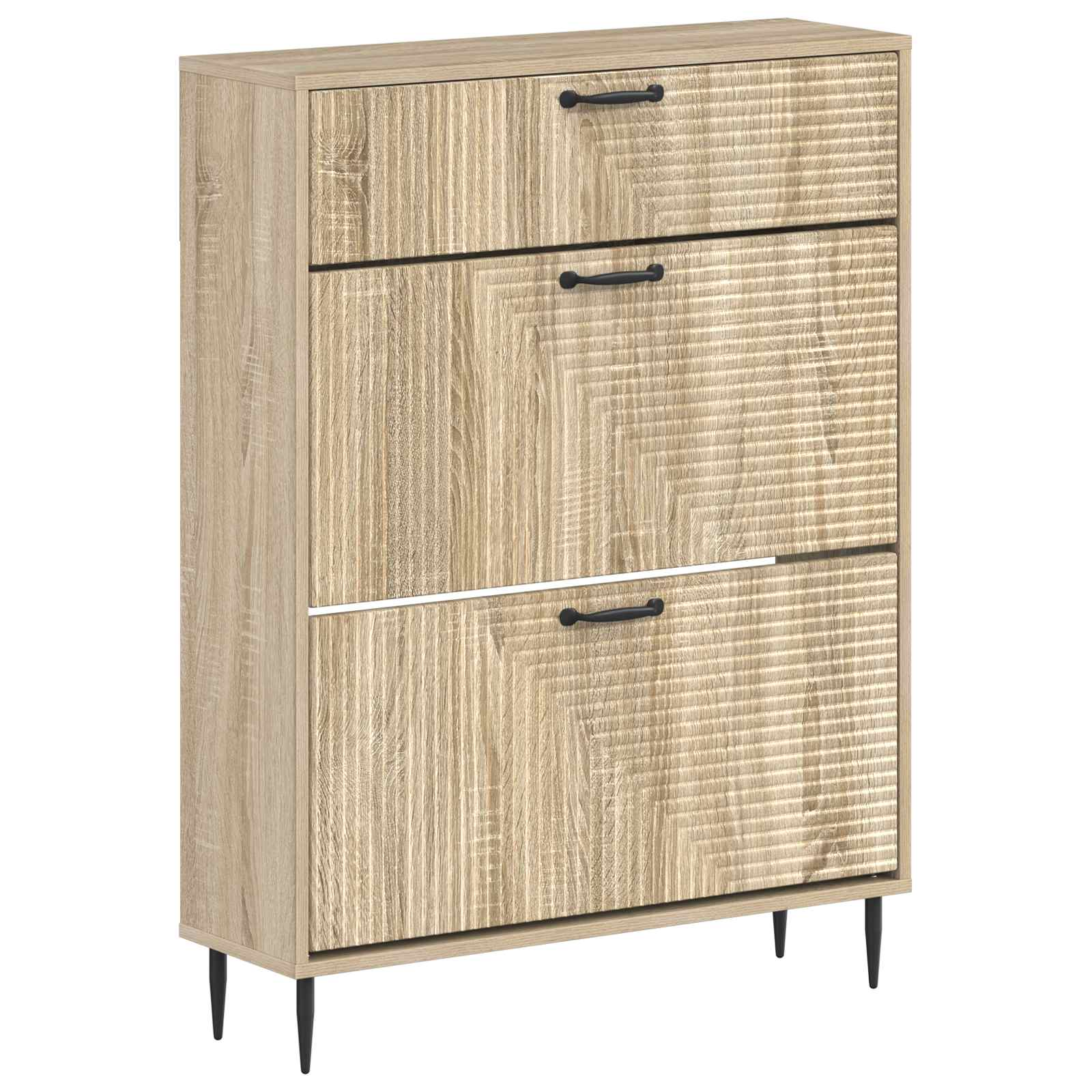 vidaXL Schoenenkast HAARLEM 78 x 24 x 103 cm Bewerkt hout Wit