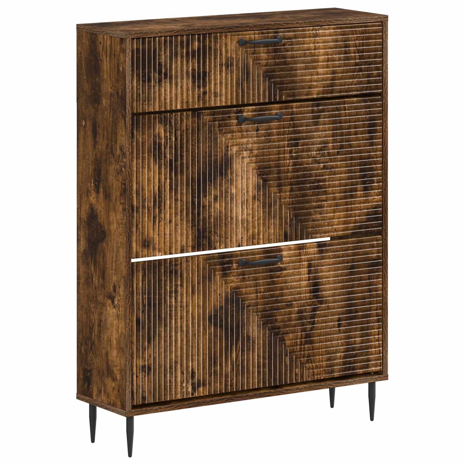 vidaXL Schoenenkast HAARLEM 78 x 24 x 103 cm Bewerkt hout Wit