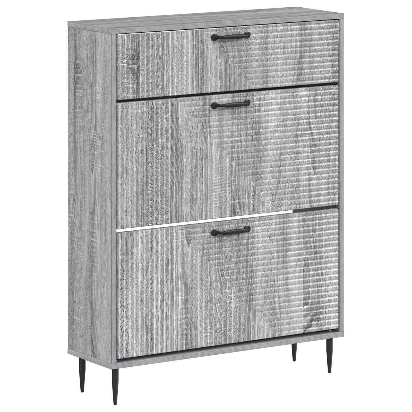 vidaXL Schoenenkast HAARLEM 78 x 24 x 103 cm Bewerkt hout Wit