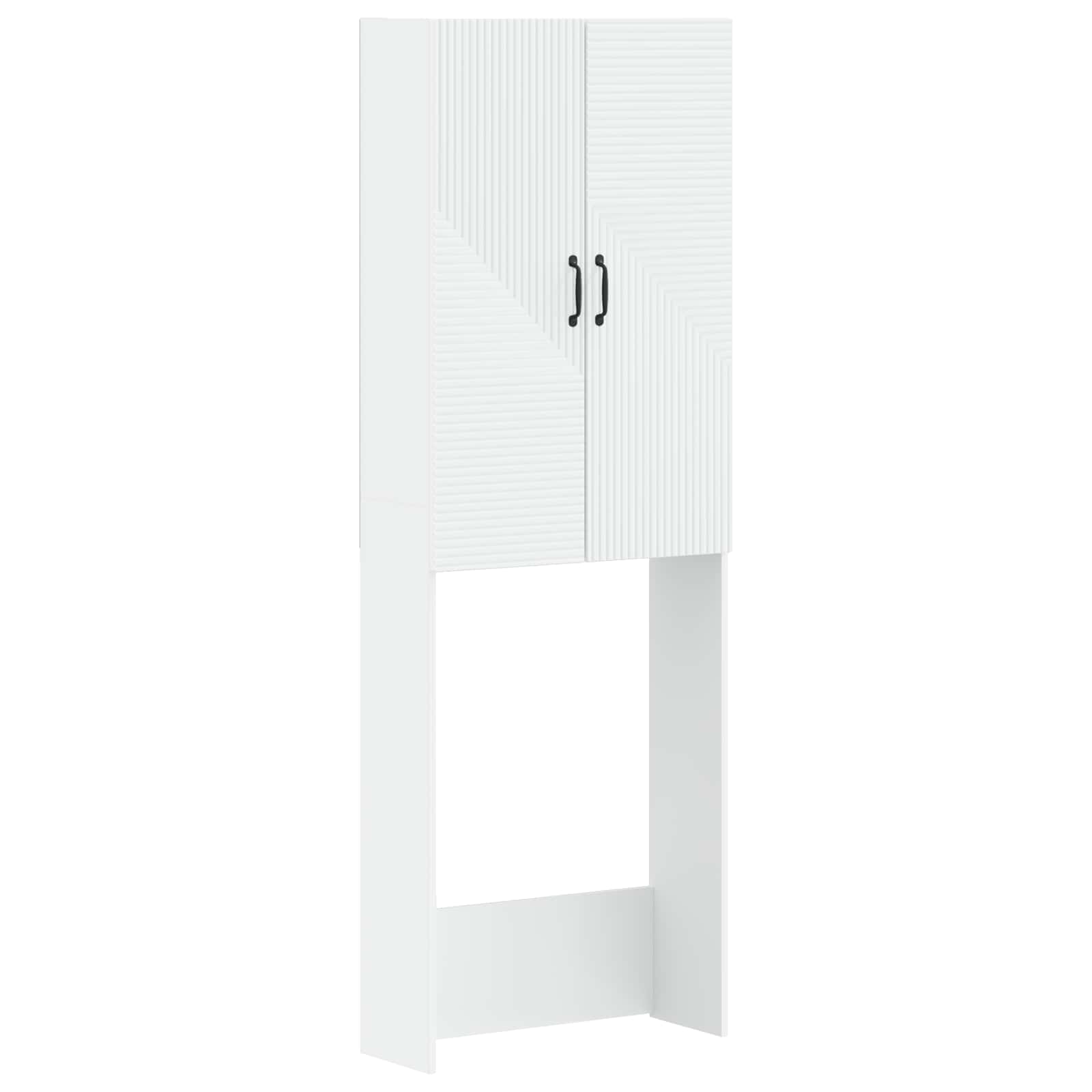 vidaXL Toiletkast HAARLEM Wit 66 x 25,5 x 190 cm Bewerkt hout