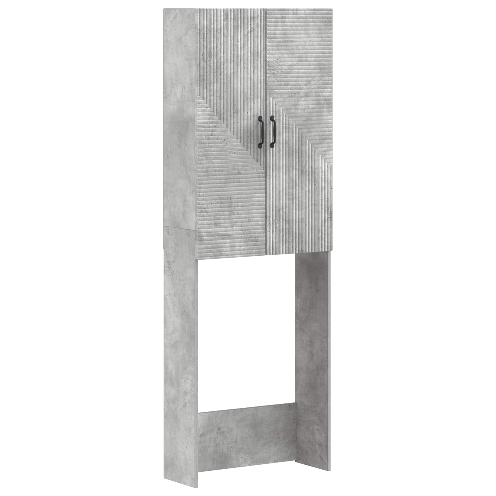 vidaXL Toiletkast HAARLEM Wit 66 x 25,5 x 190 cm Bewerkt hout