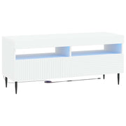 vidaXL LED tv-meubel Wit Bewerkt hout