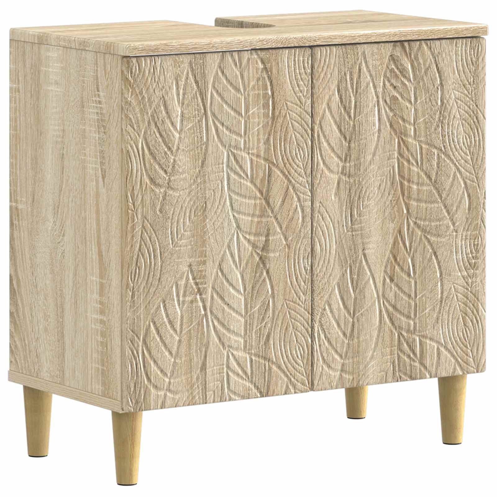 vidaXL Badkamer wastafelkast DELFT Wit 59,5 x 31,5 x 59 cm