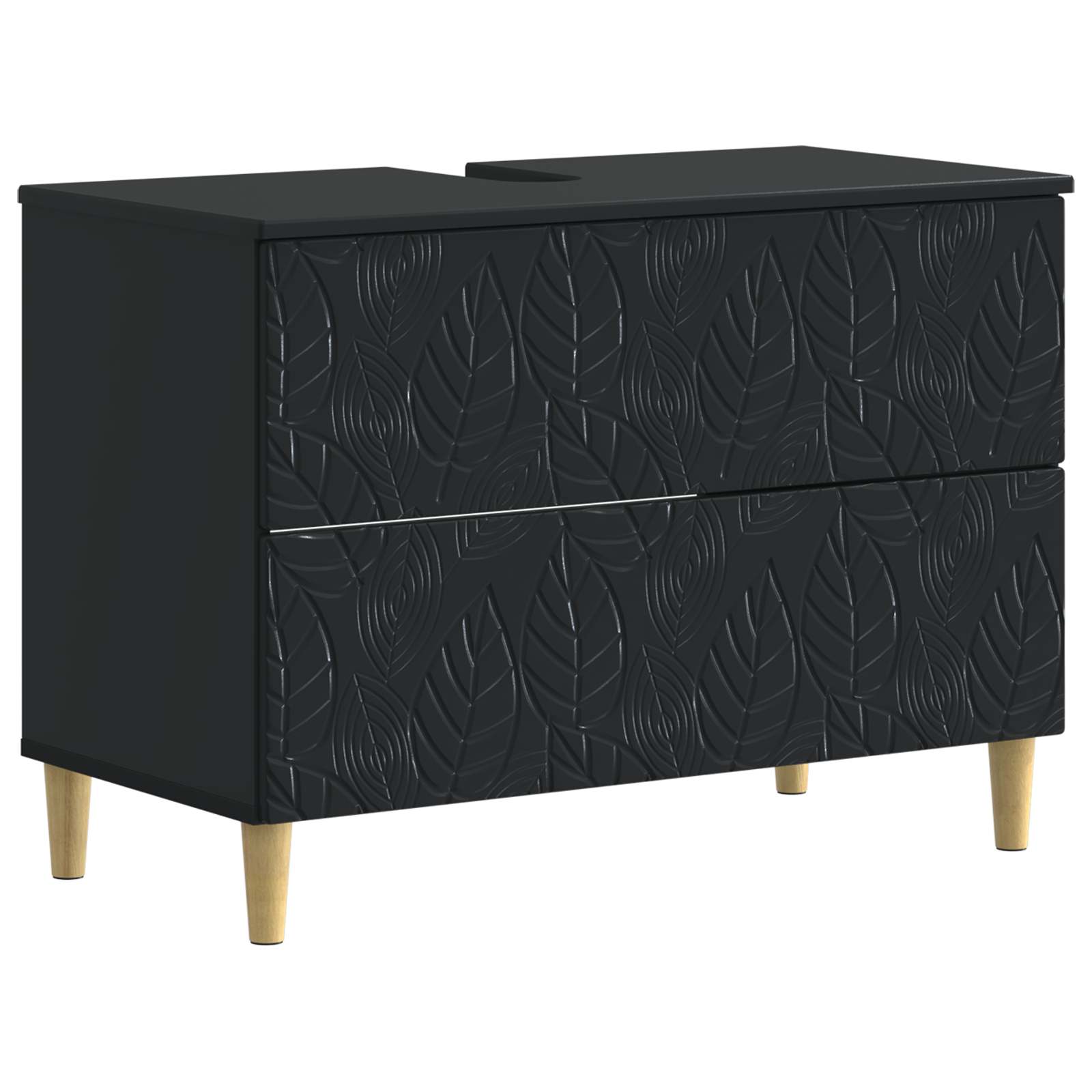 vidaXL Badkamer wastafelkast DELFT Wit 82 x 41 x 59 cm Bewerkt hout