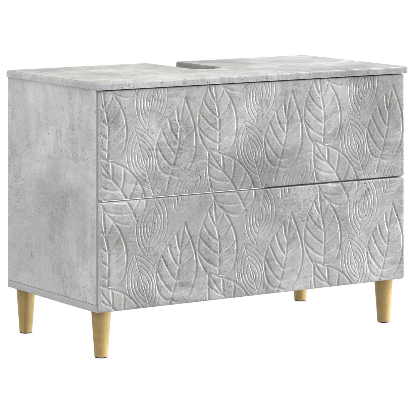 vidaXL Badkamer wastafelkast DELFT Wit 82 x 41 x 59 cm Bewerkt hout