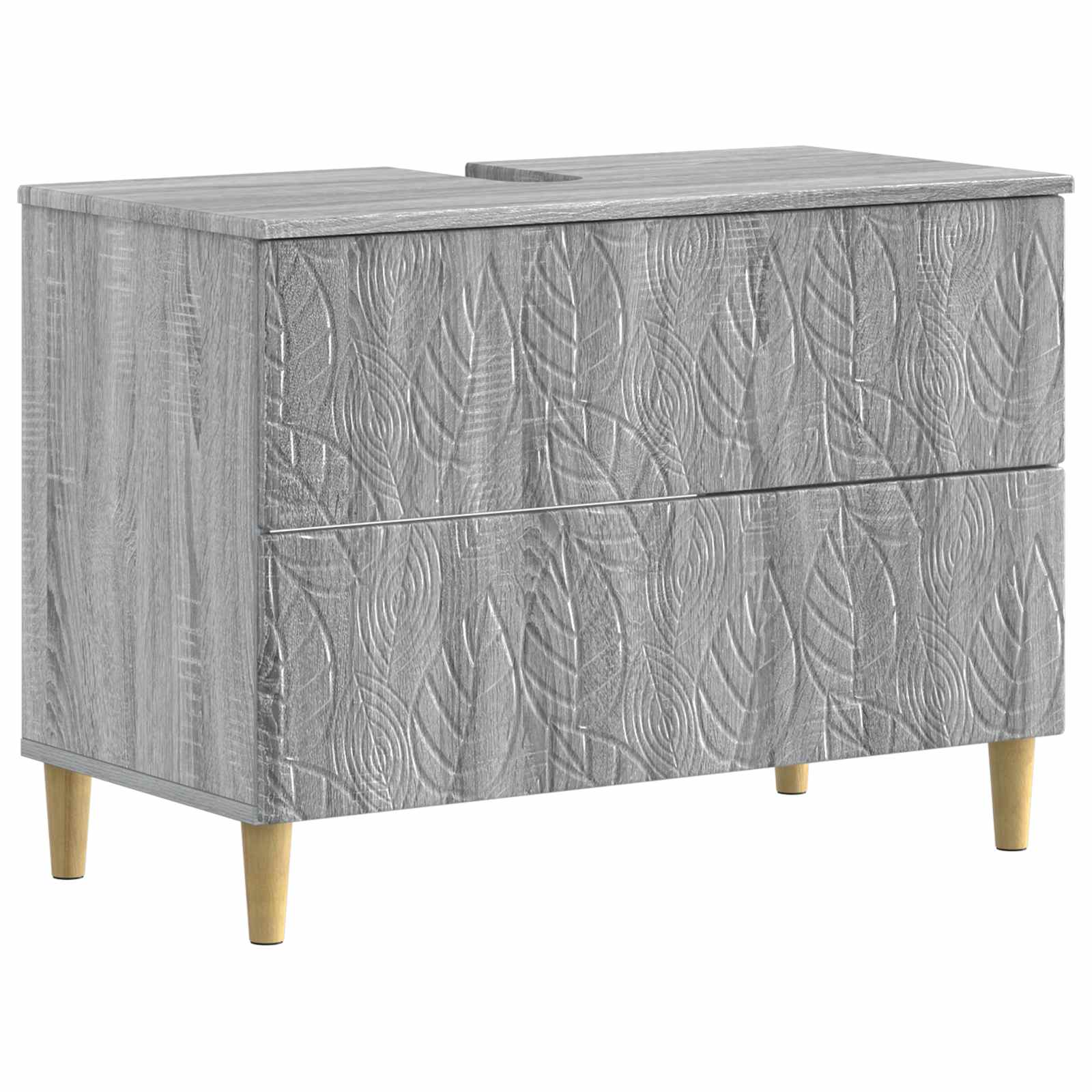 vidaXL Badkamer wastafelkast DELFT Wit 82 x 41 x 59 cm Bewerkt hout